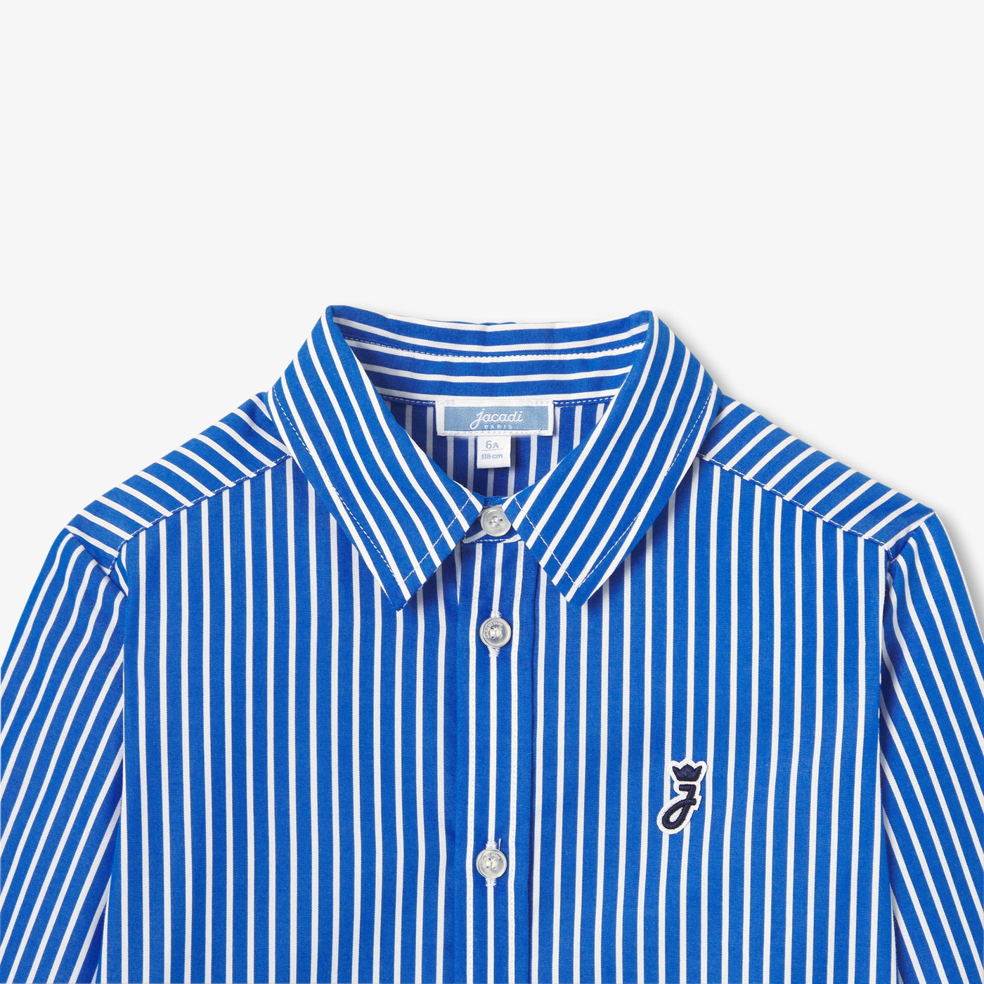 Children's striped poplin shirt - bleu/blanc