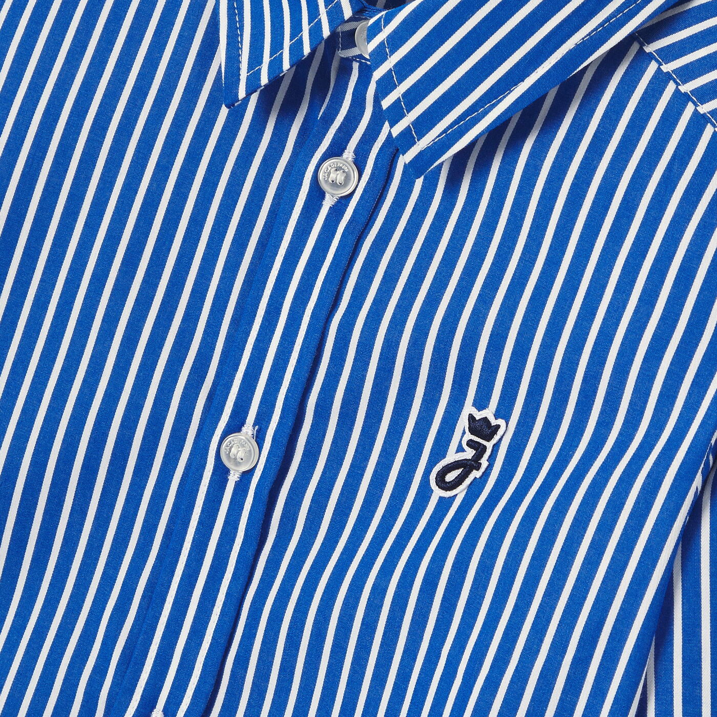 Children's striped poplin shirt - bleu/blanc