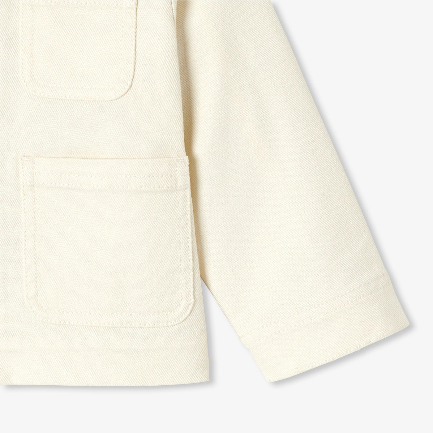 Baby cotton workwear jacket - ecru