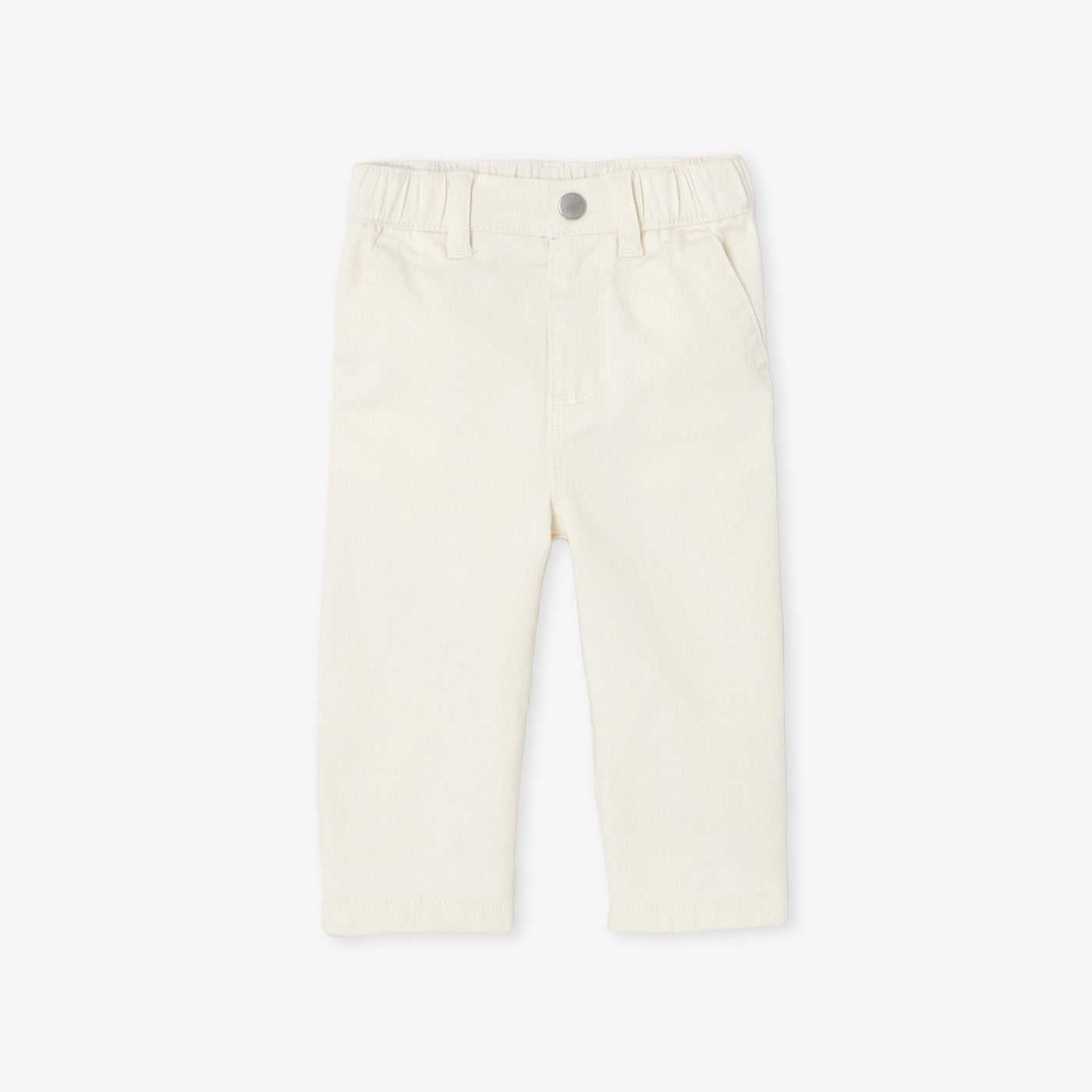 Baby boy twill trousers - ecru