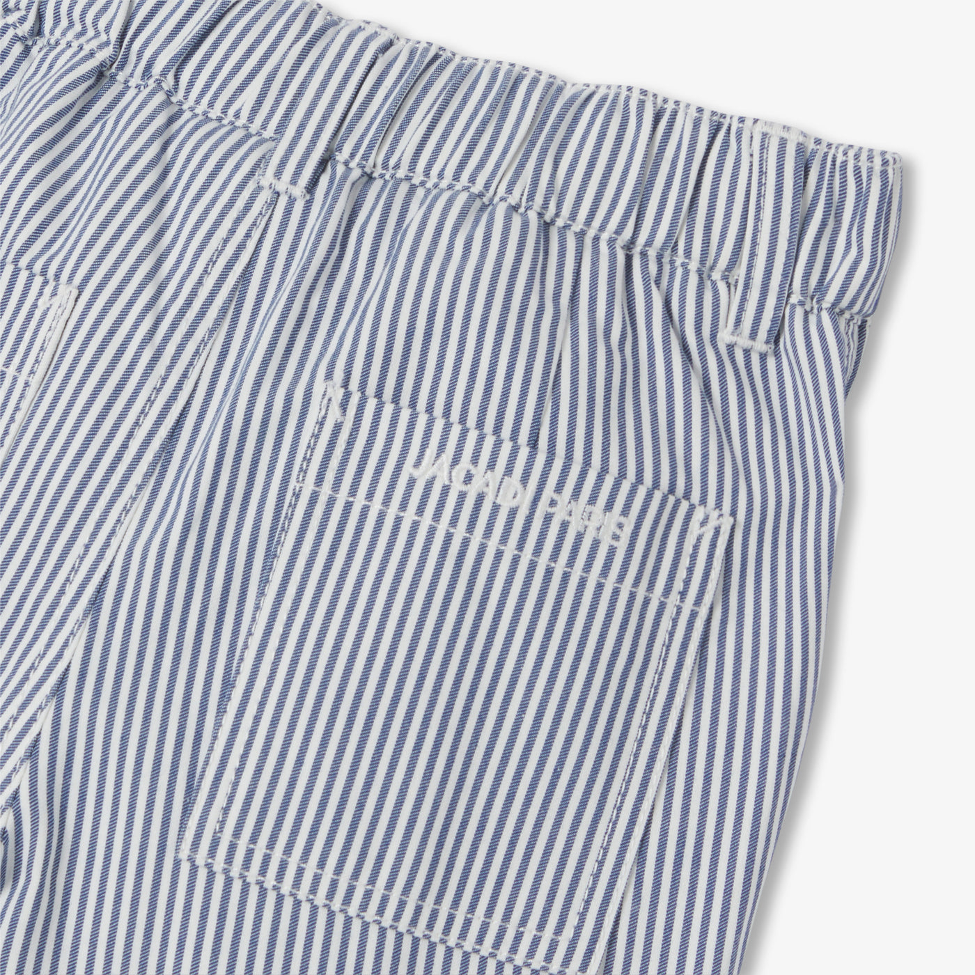 Baby boy trousers in striped twill - blanc/bleu