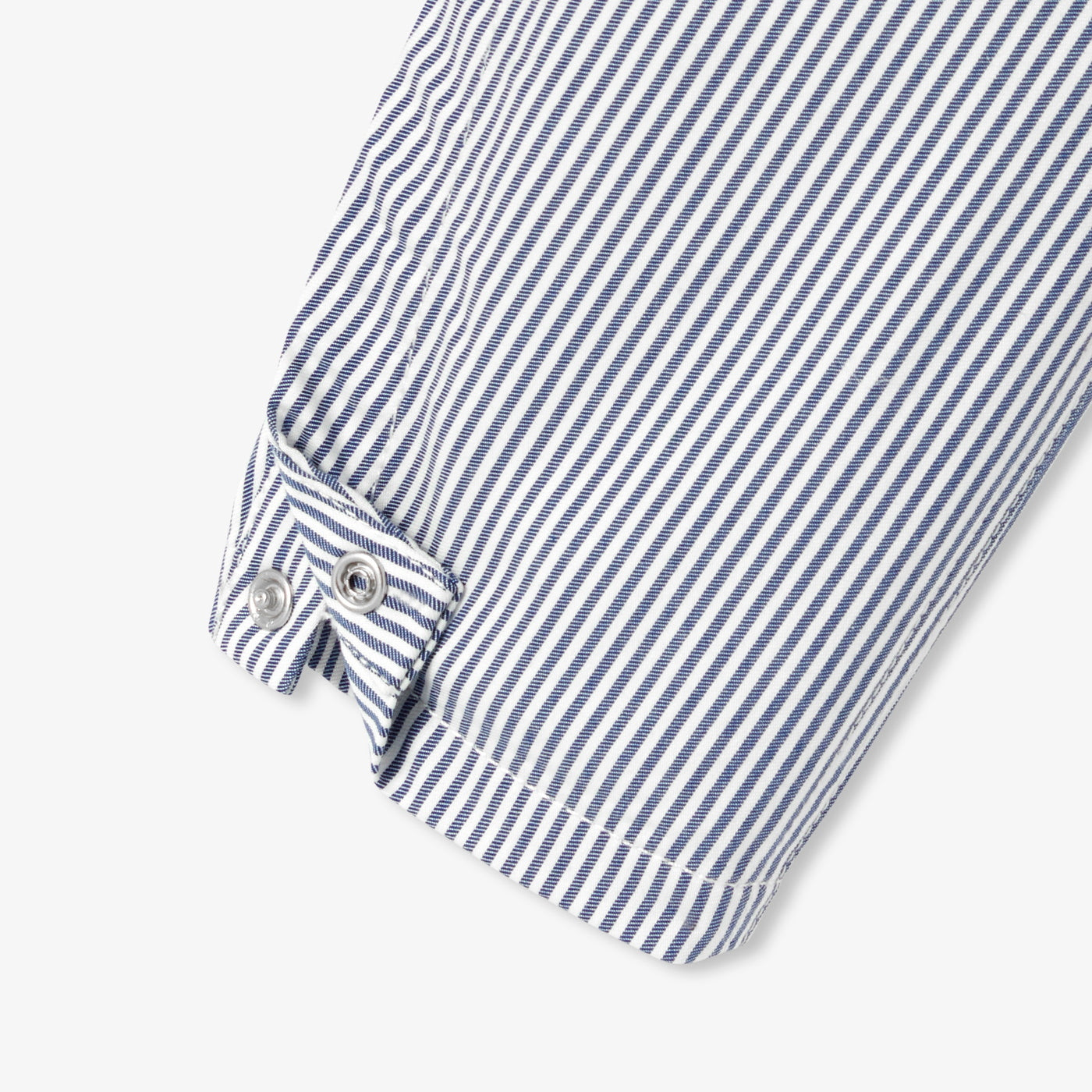 Baby dungarees in striped twill - blanc/bleu