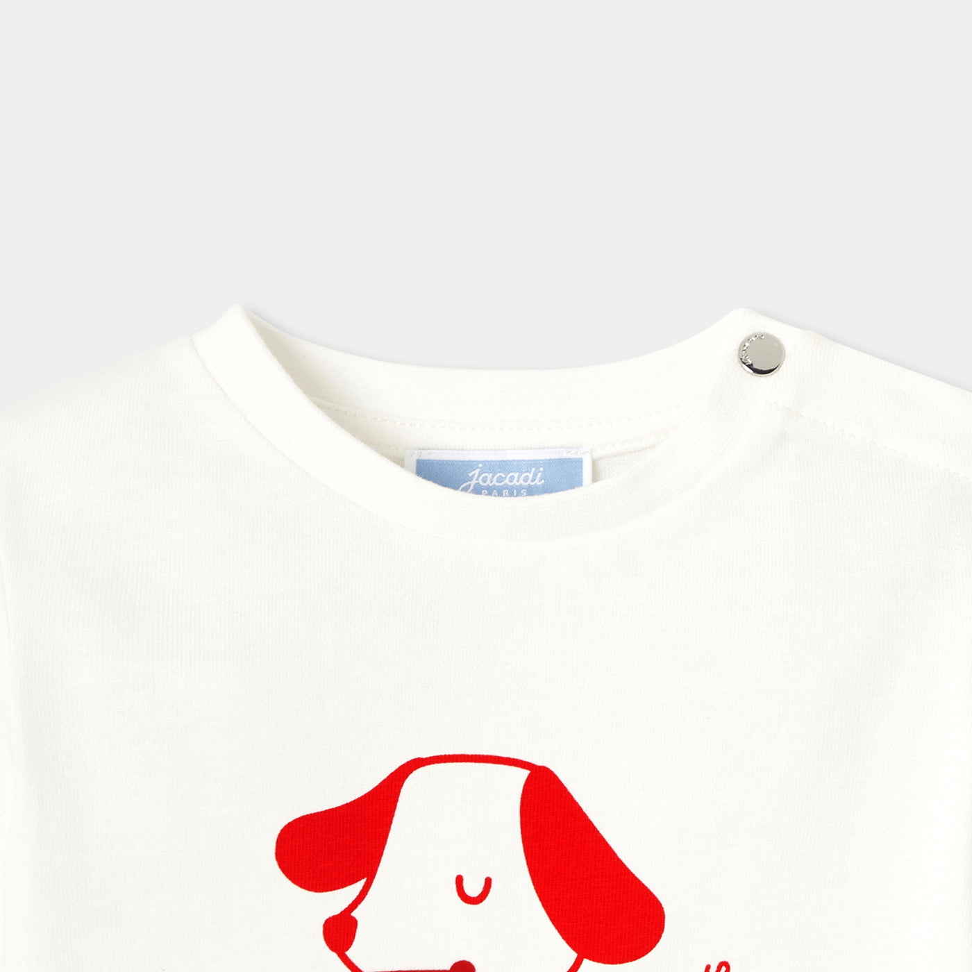 Baby boy cotton T-shirt - blanc doux jacadi