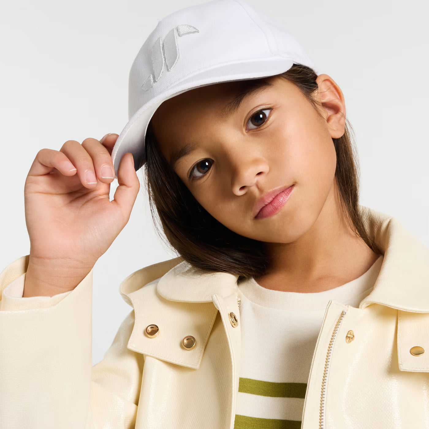 Child twill cap - blanc doux jacadi