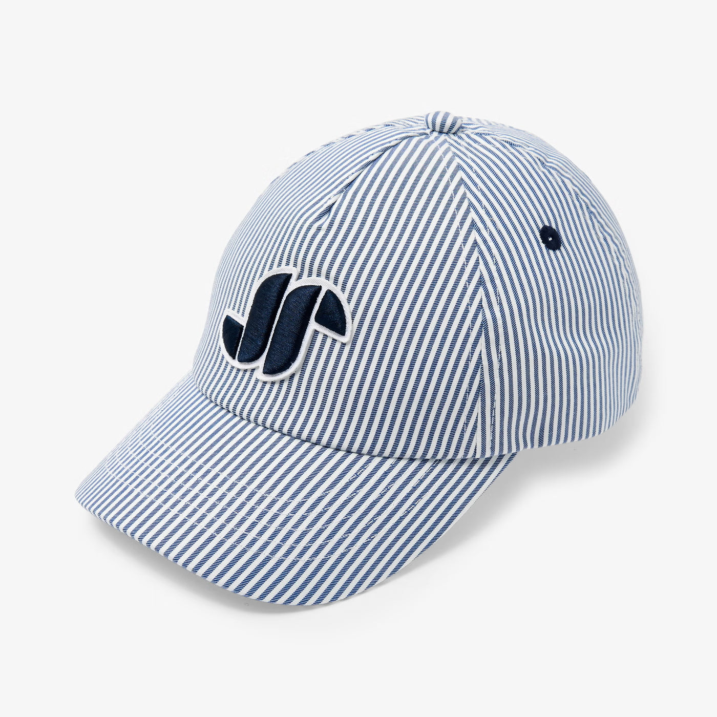 Child striped cotton cap - bleu/blanc