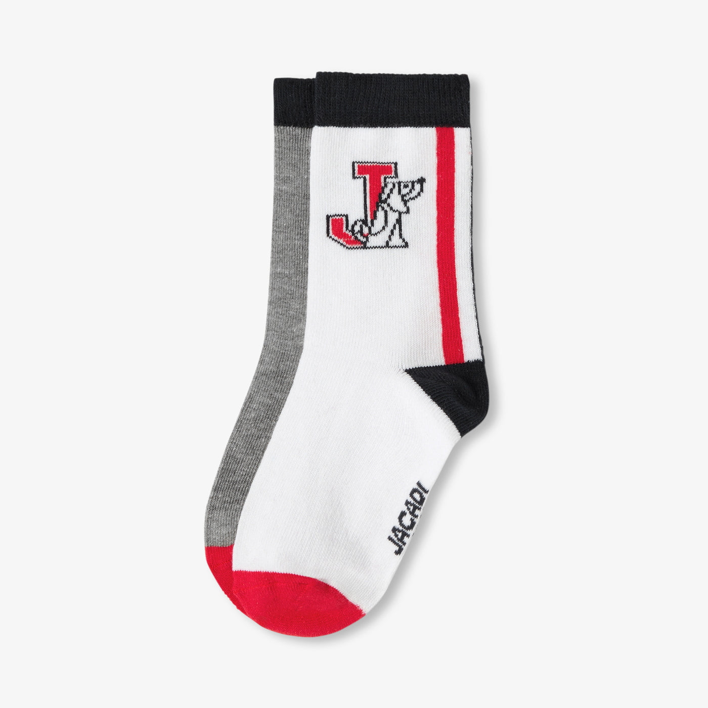 Boy pair of socks - gris/blanc