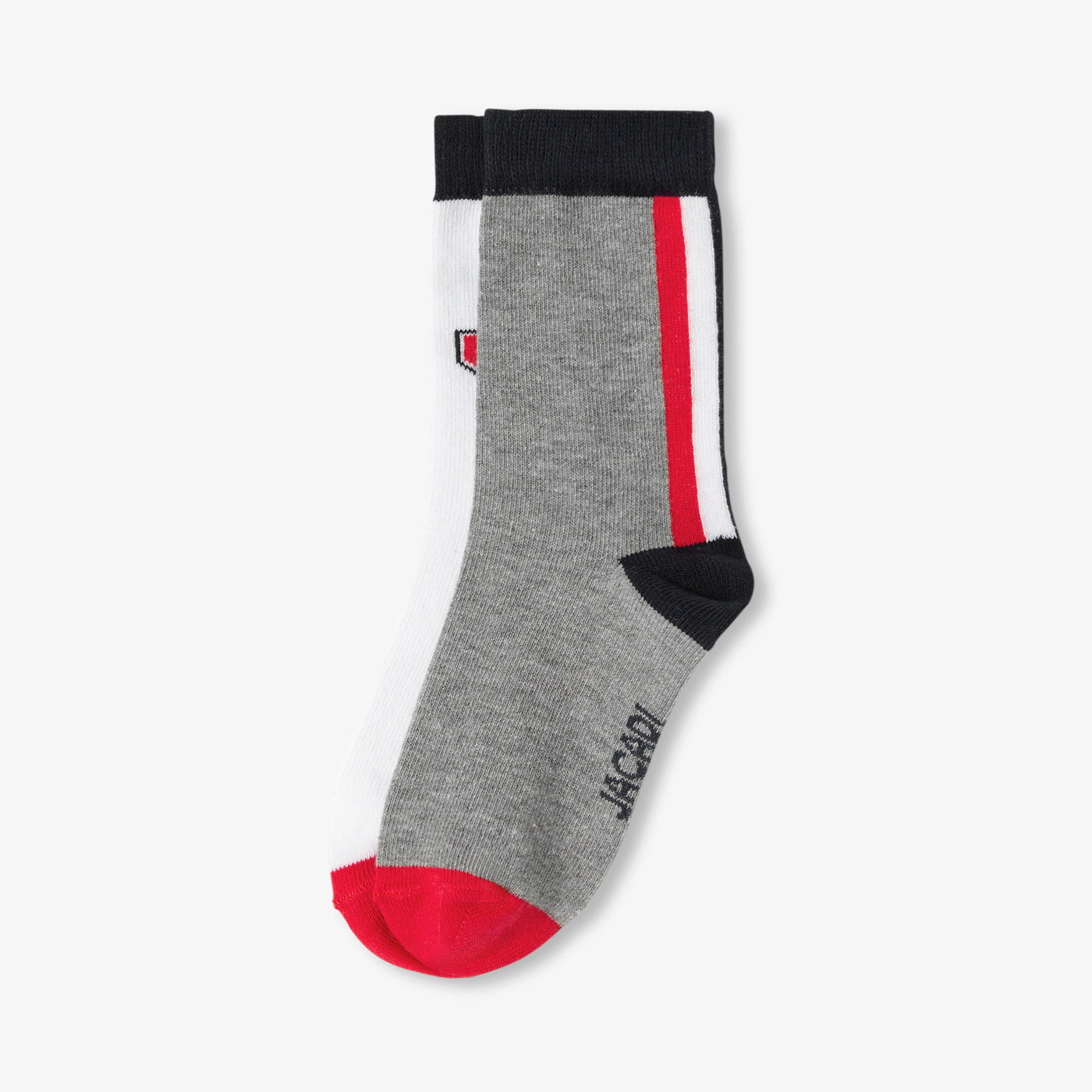Boy pair of socks - gris/blanc