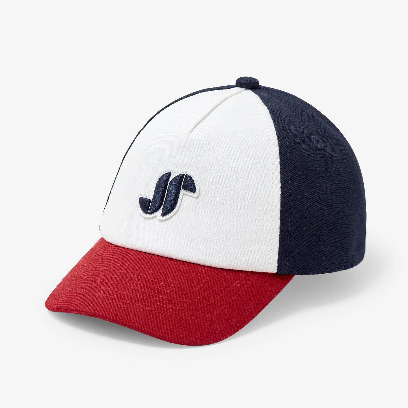 Baby tricolour cap - rouge/blanc