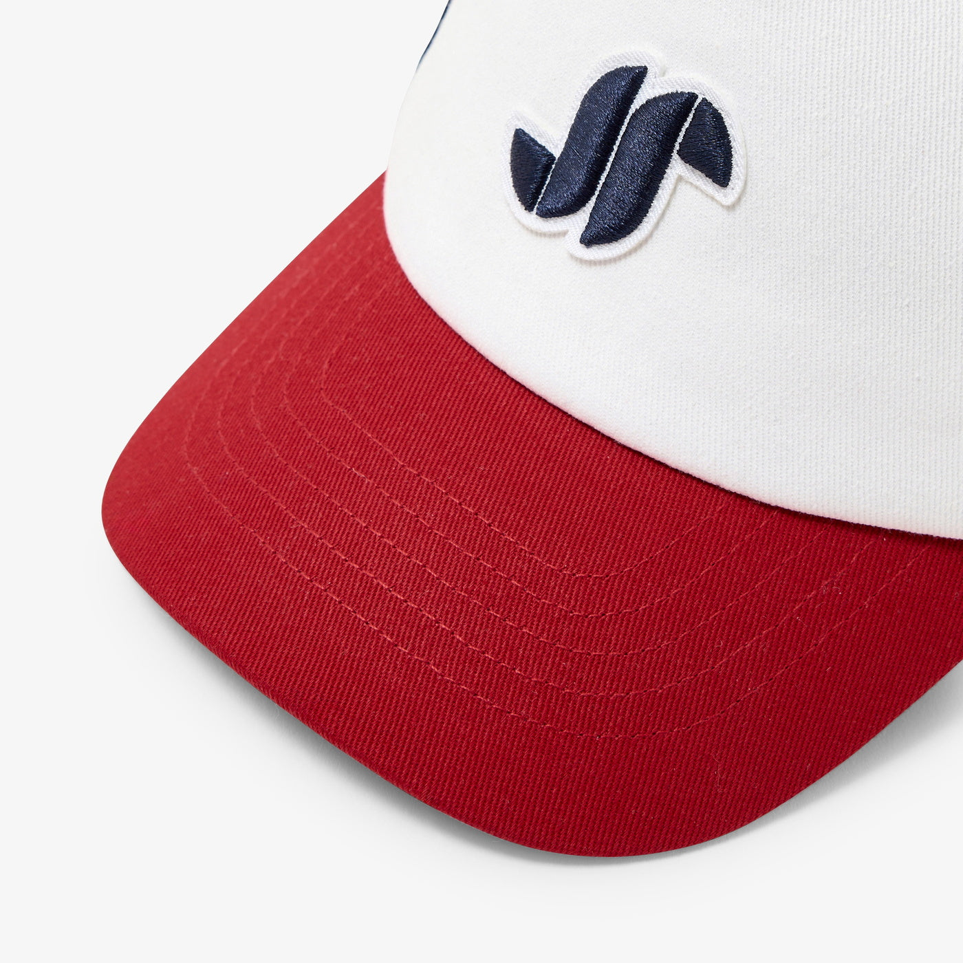 Baby tricolour cap - rouge/blanc