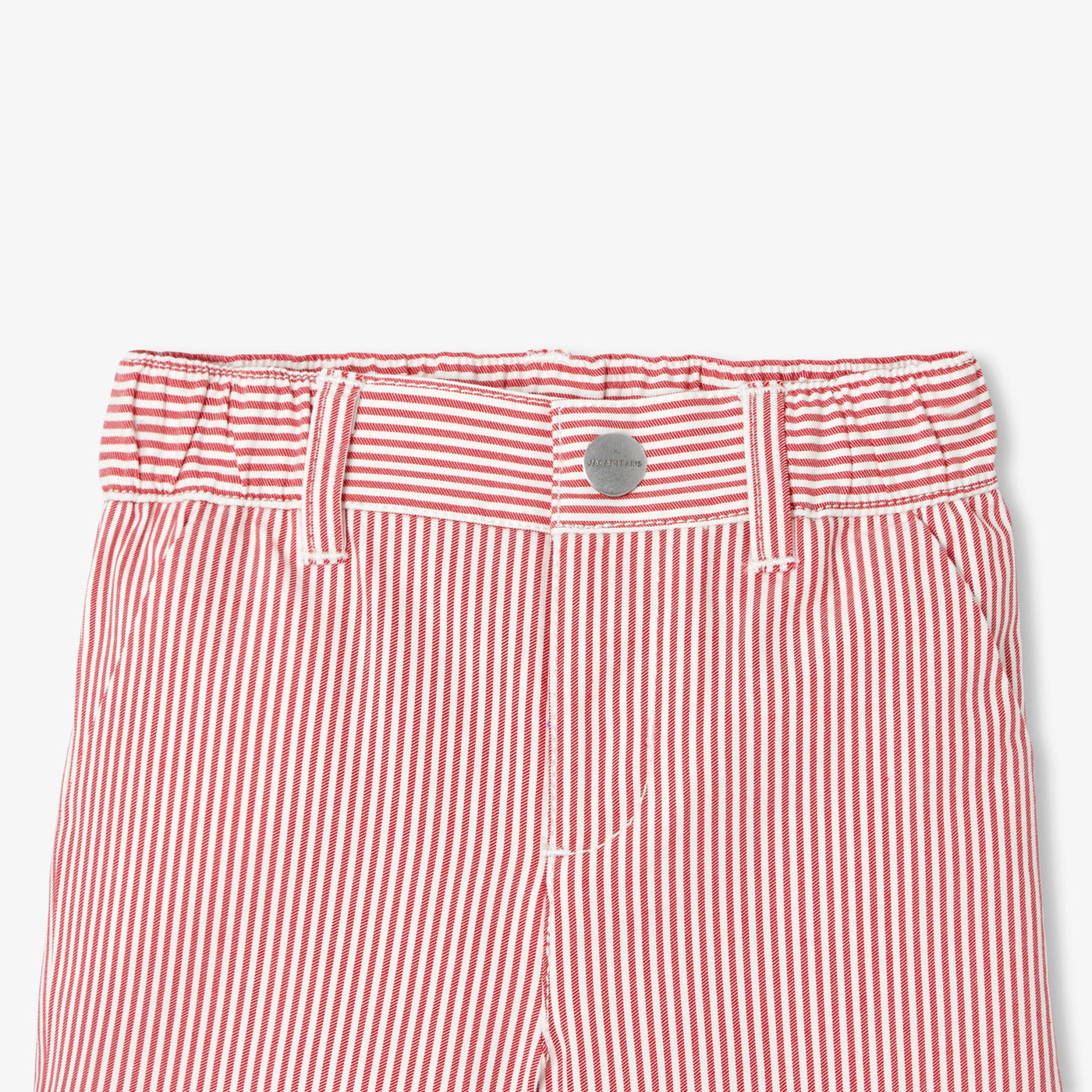 Baby boy striped twill shorts - blanc/rouge