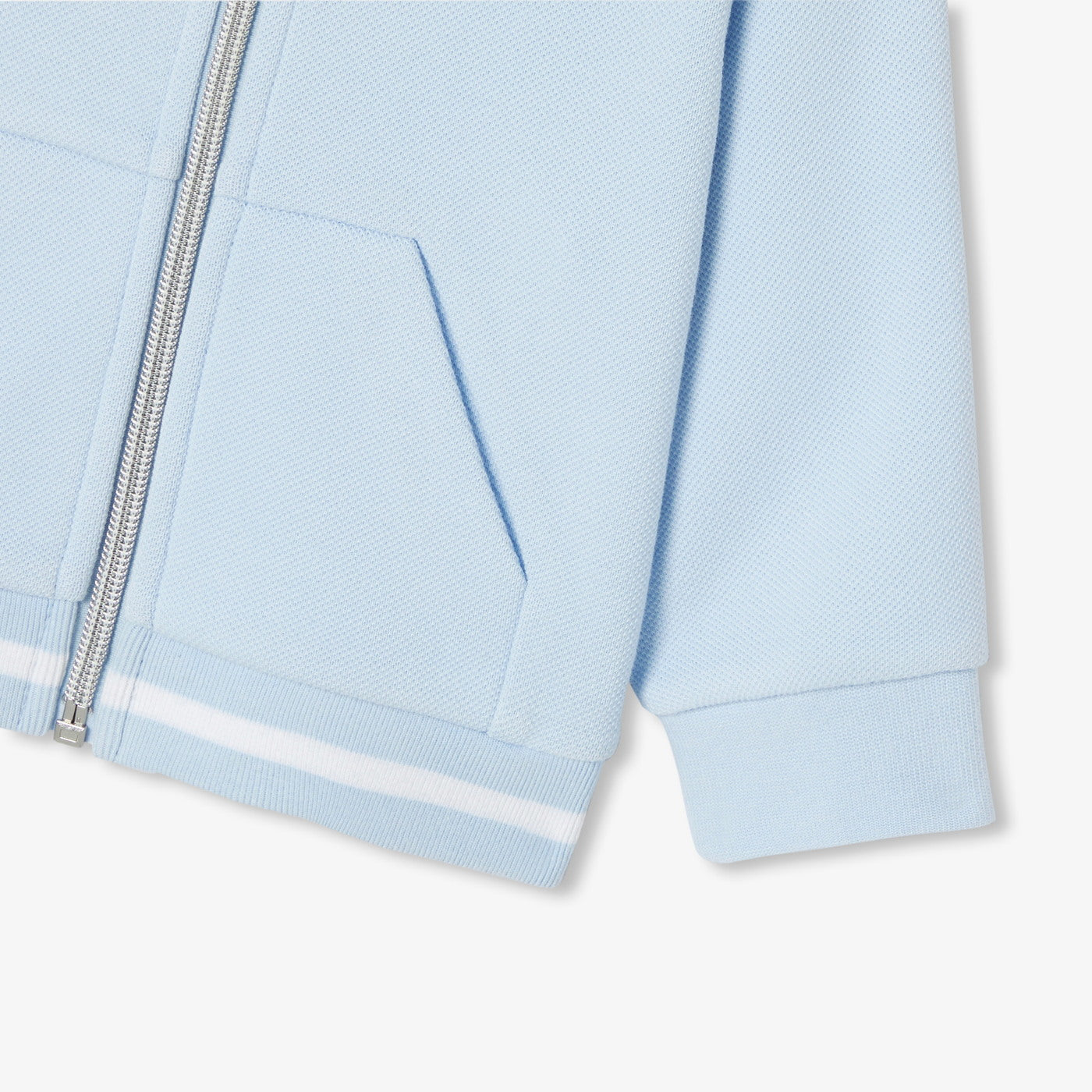 Baby boy piqué zip-up sweatshirt - bleu clair jacadi