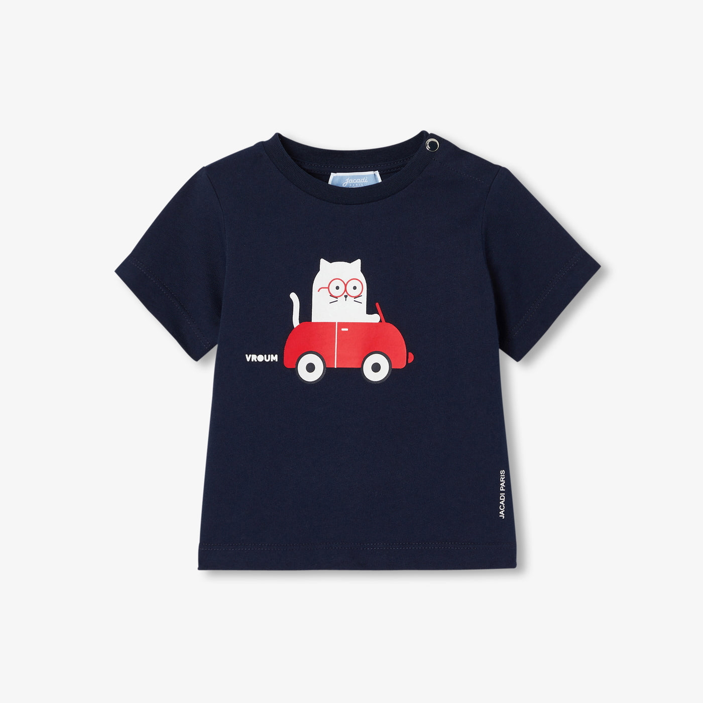 Baby boy short-sleeved cotton T-shirt - encre