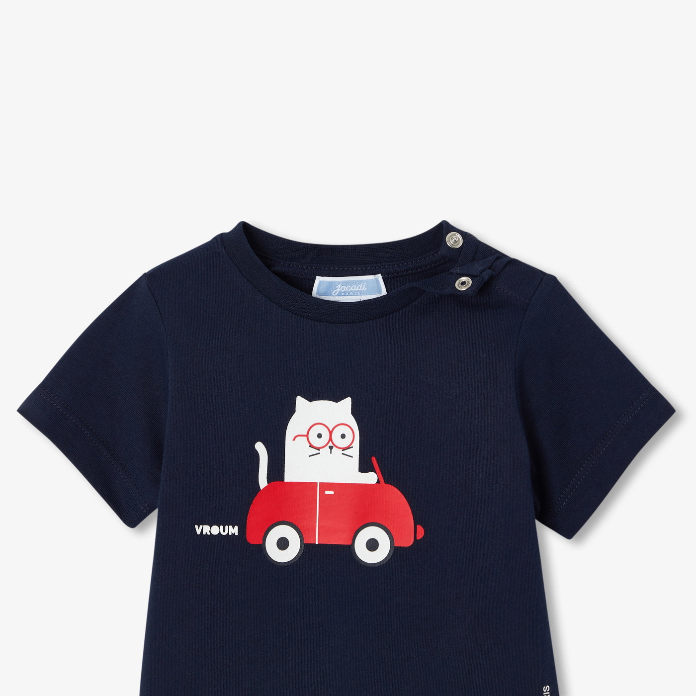 Baby boy short-sleeved cotton T-shirt - encre