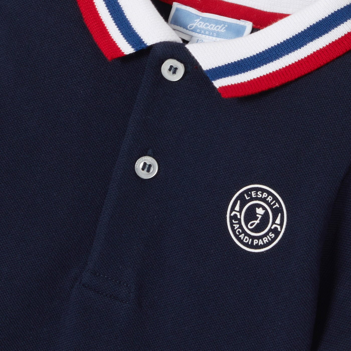 Baby boy short-sleeved polo shirt - encre