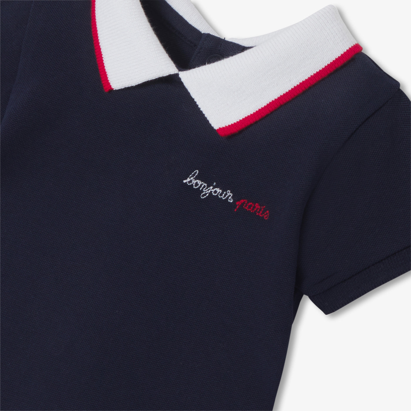 Baby boy polo jumpsuit - encre