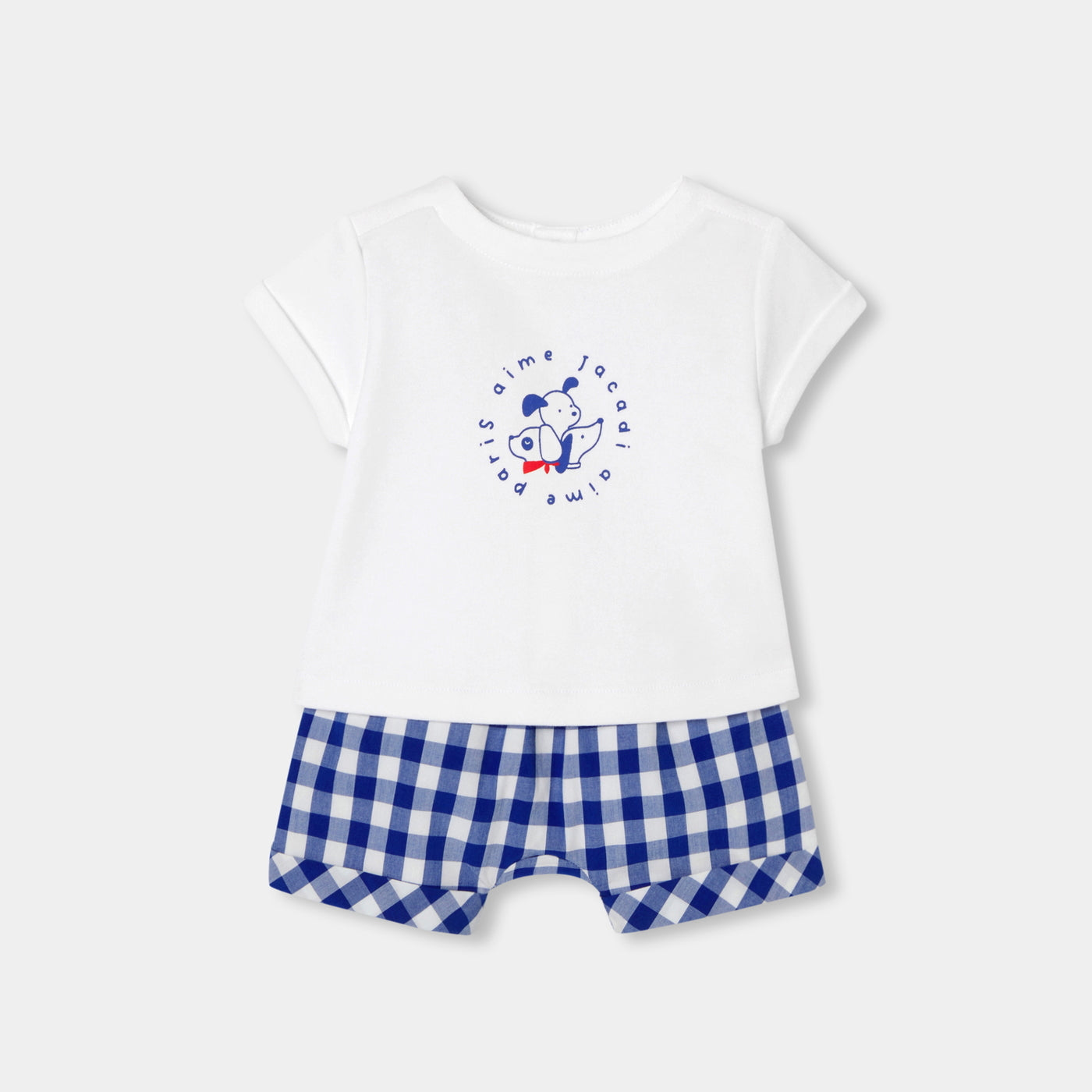 Baby cotton set - blanc/bleu