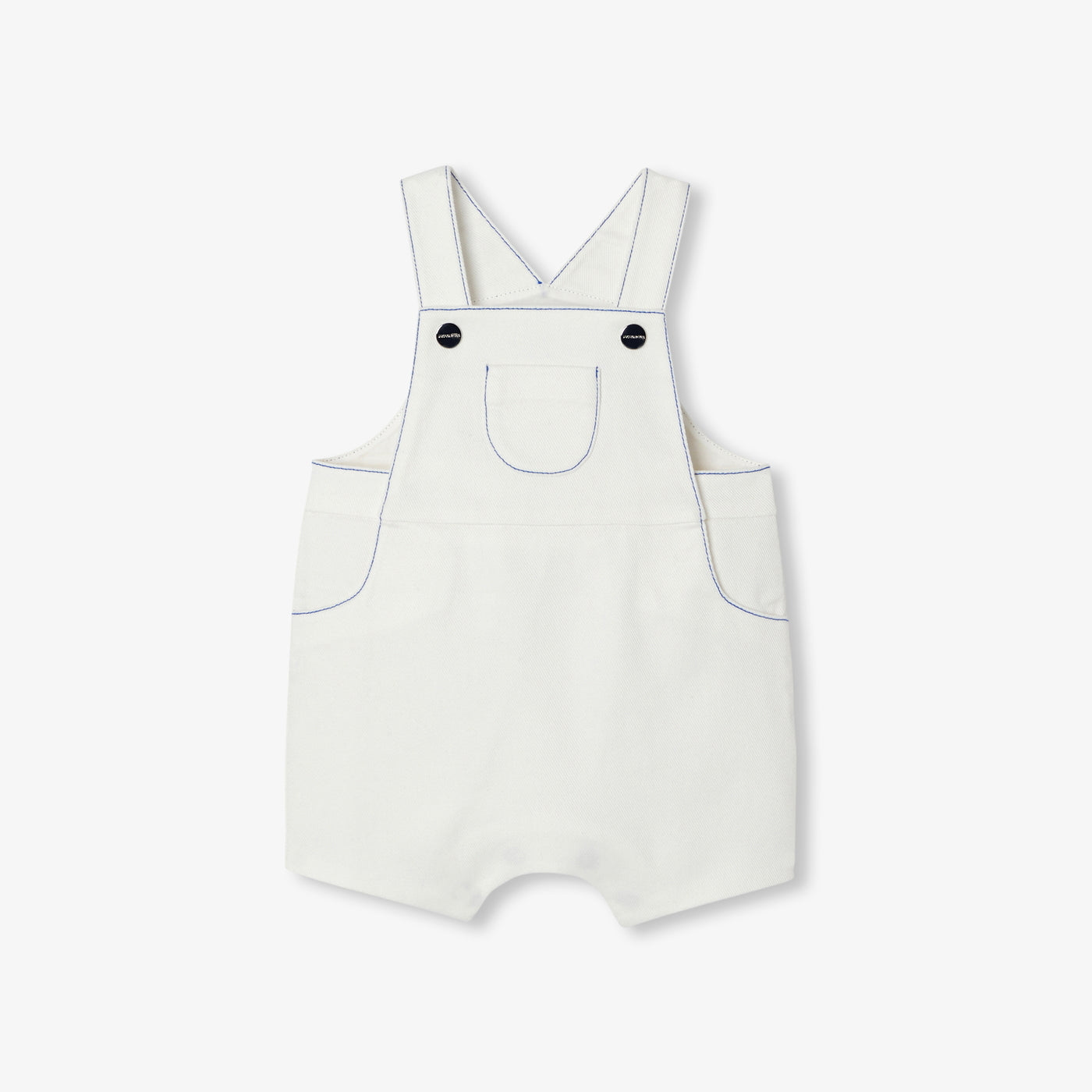 Baby soft denim dungarees - blanc doux jacadi