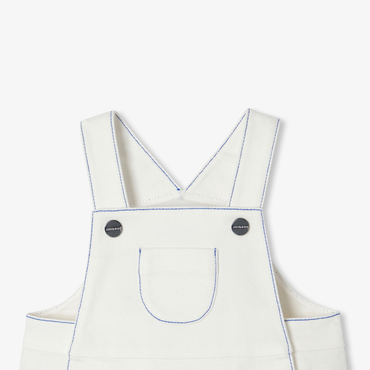 Baby soft denim dungarees - blanc doux jacadi
