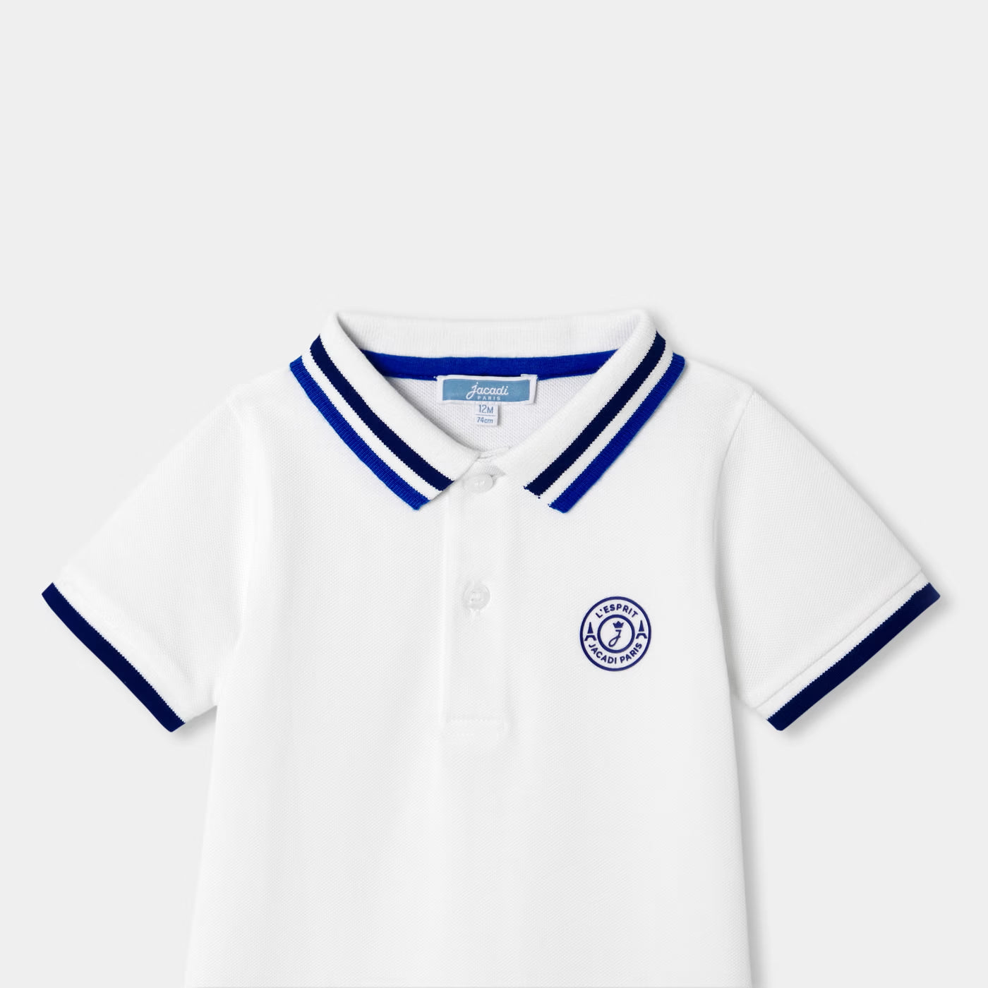 Baby boy polo shirt jumpsuit - blanc jacadi