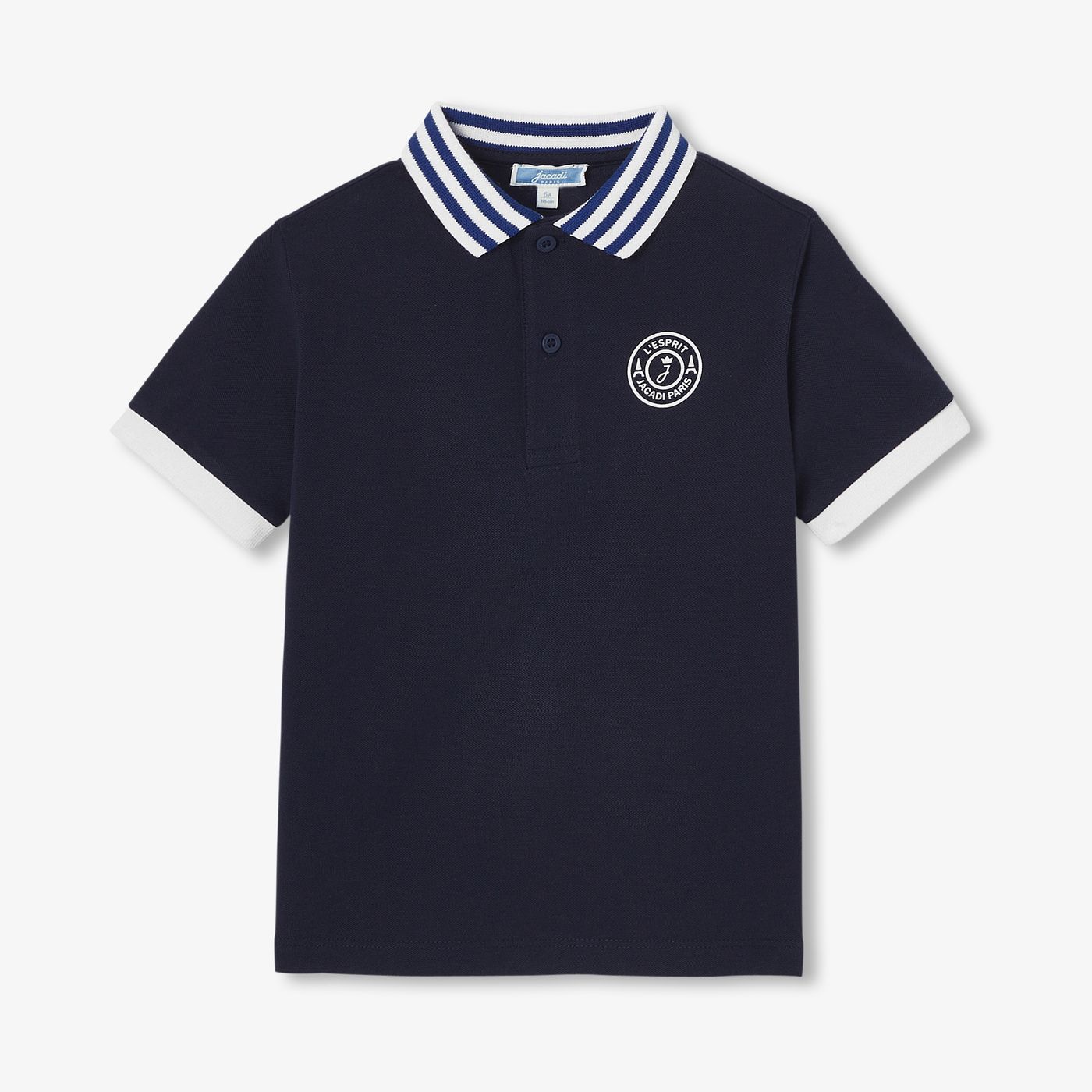 Boy cotton polo shirt - encre