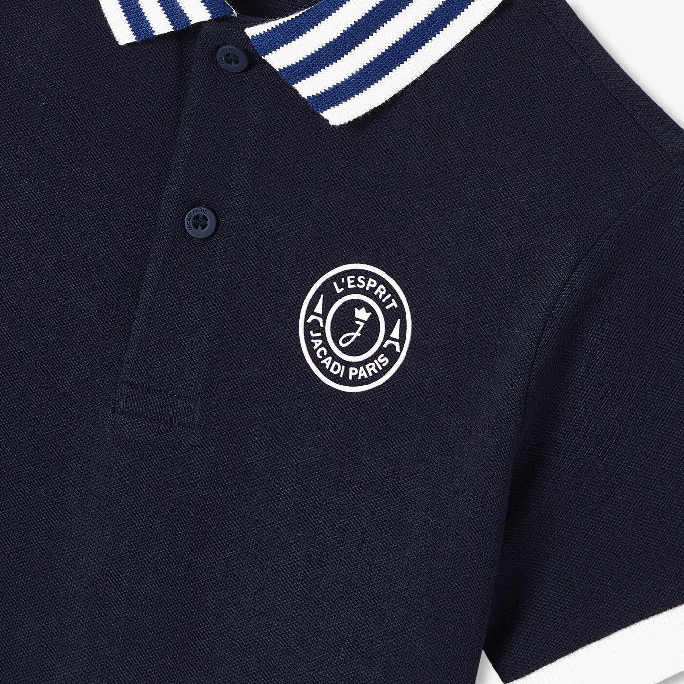 Boy cotton polo shirt - encre