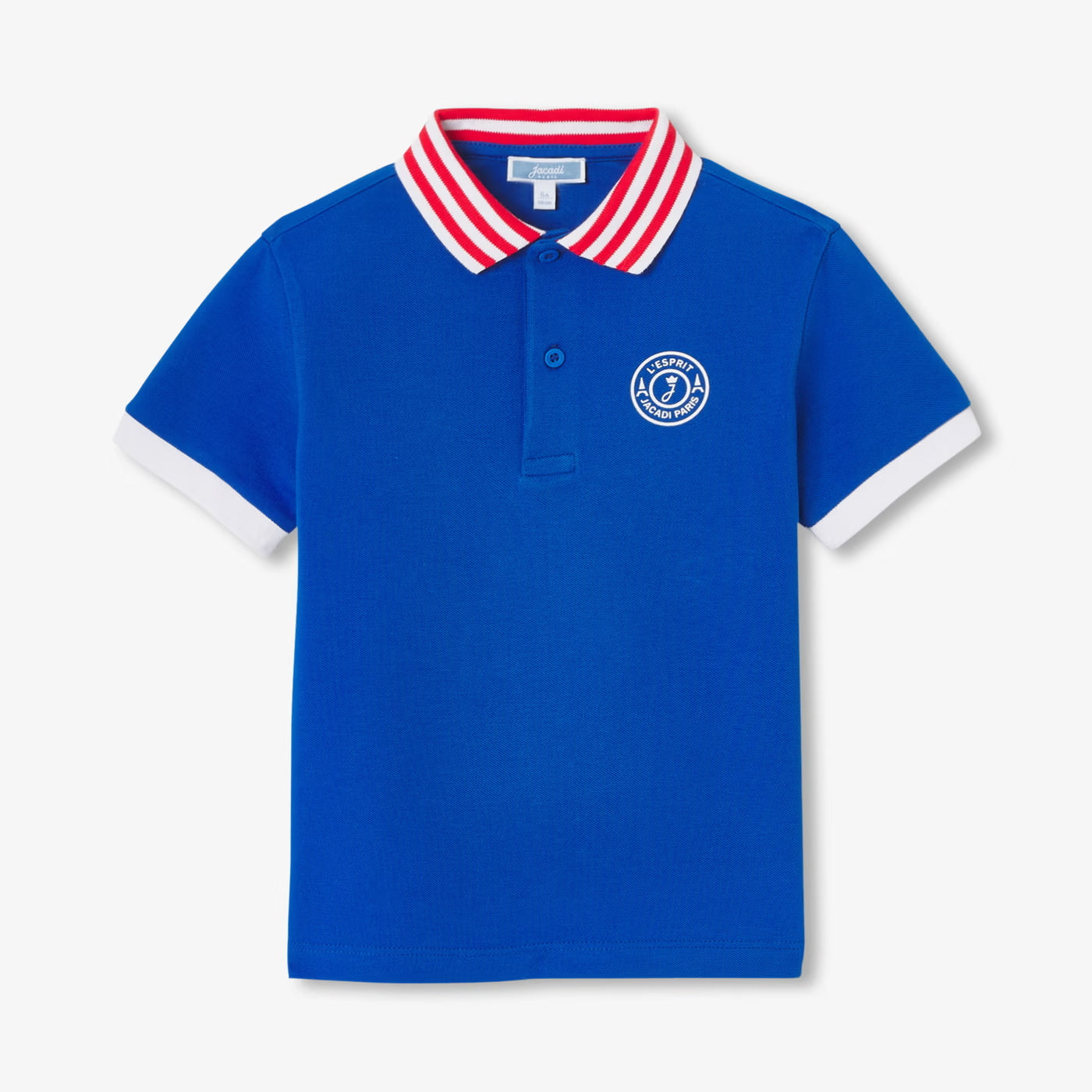 Boy cotton polo shirt - bleu roi