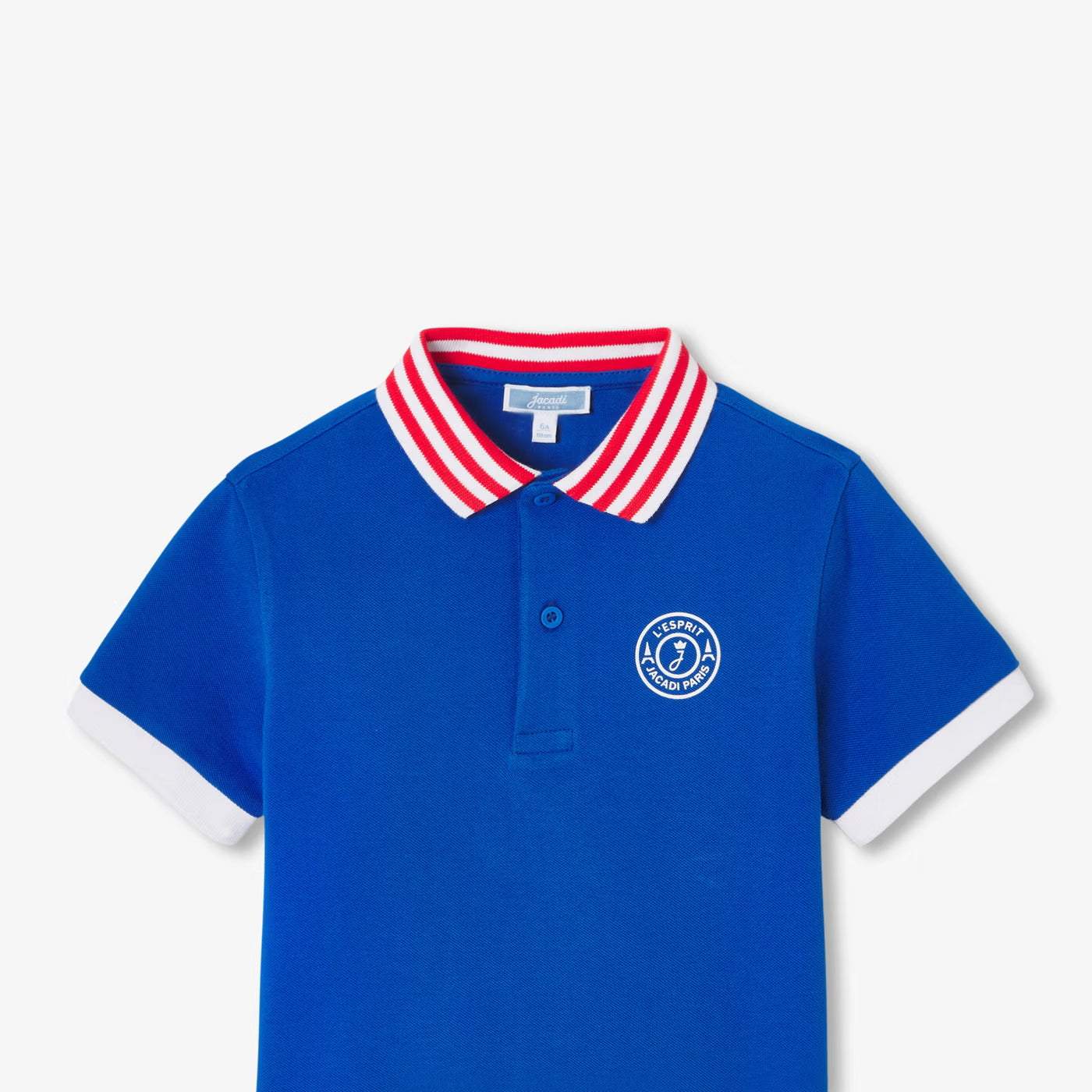Boy cotton polo shirt - bleu roi