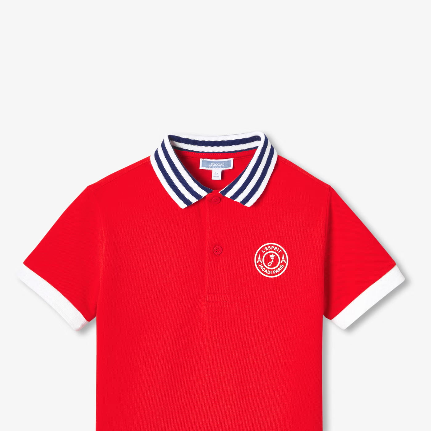 Boy cotton polo shirt - rouge vif