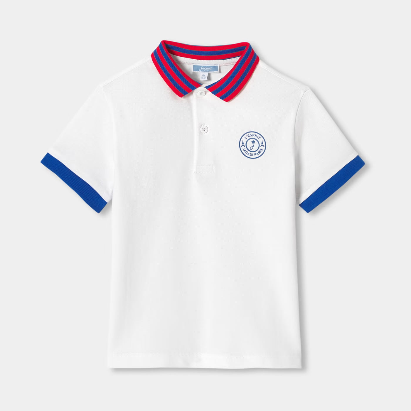 Boy cotton polo shirt - blanc jacadi
