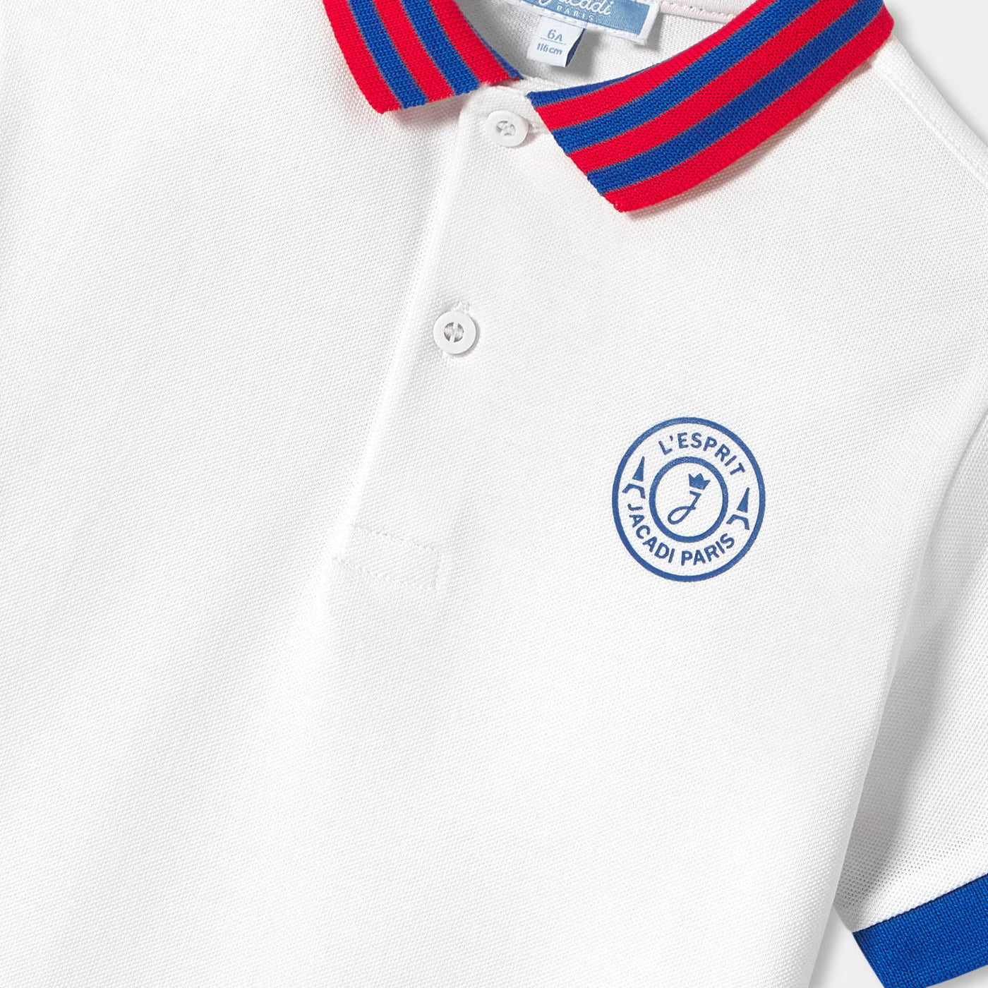 Boy cotton polo shirt - blanc jacadi