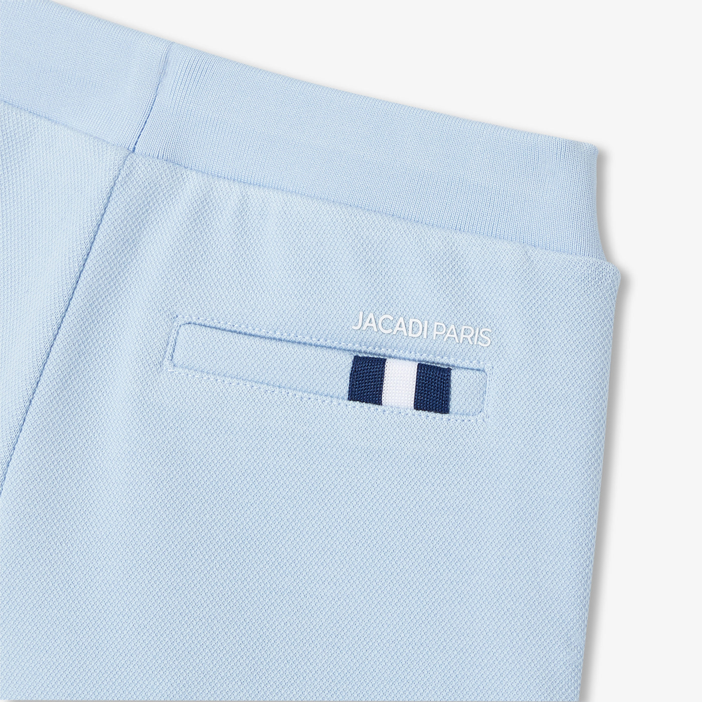 Boys' double-sided piqué fleece shorts - bleu clair jacadi