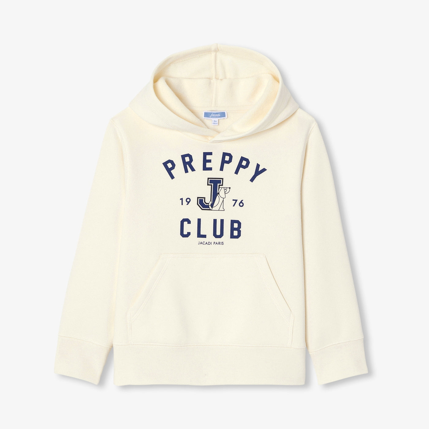 Children's fleece hoodie - beige ficelle