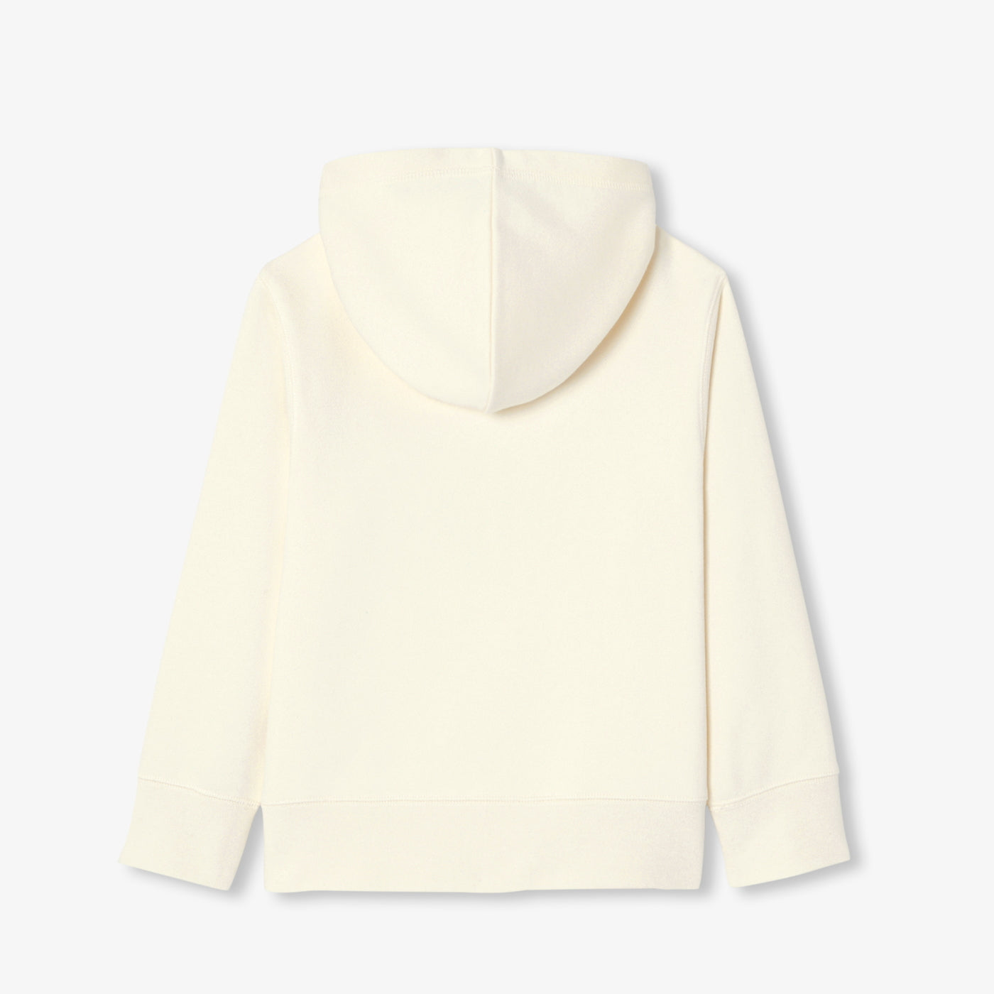 Children's fleece hoodie - beige ficelle