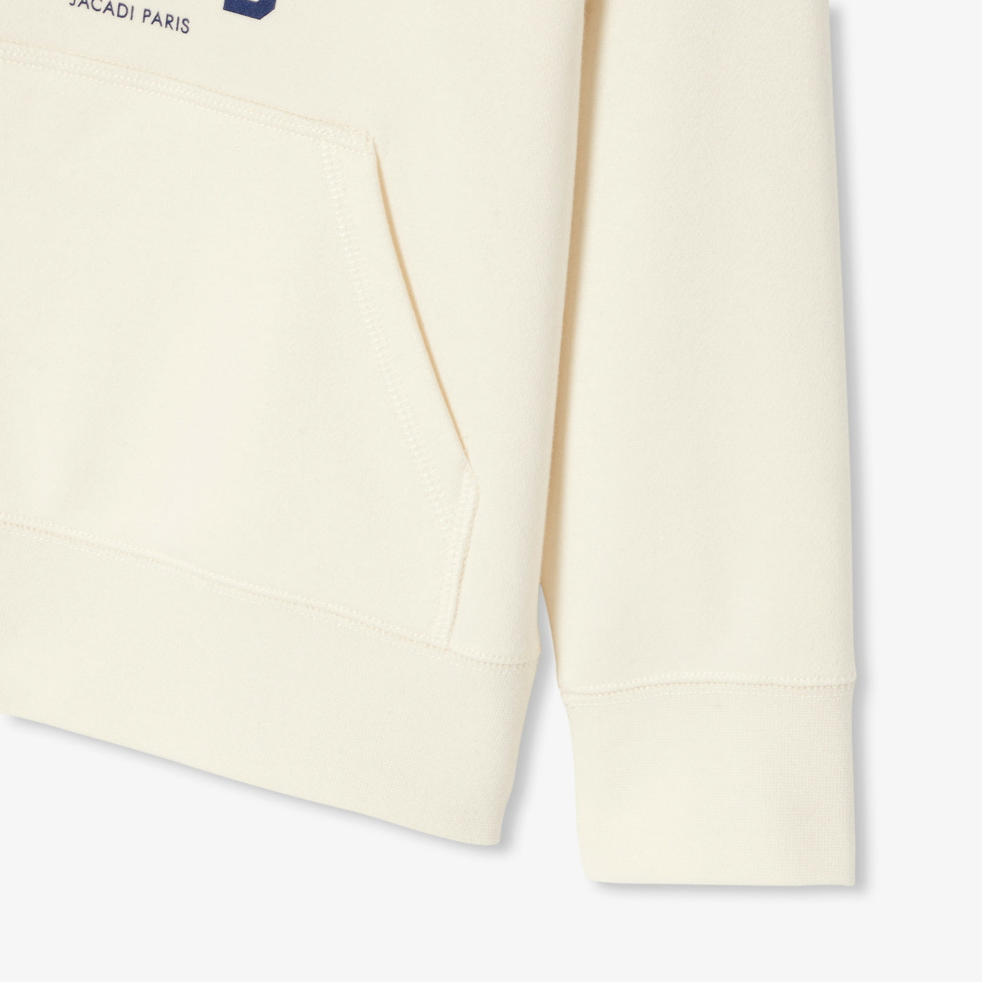 Children's fleece hoodie - beige ficelle