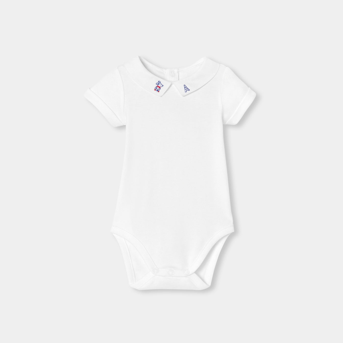 Baby boy short-sleeved cotton bodysuit - blanc jacadi