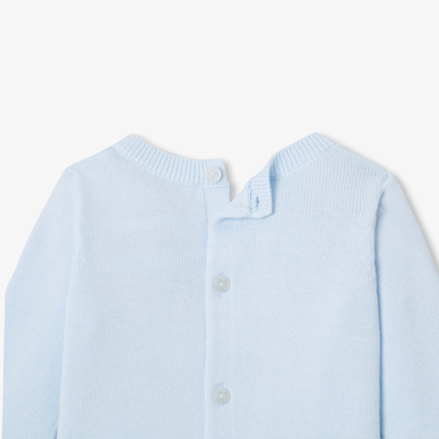 Baby boy cotton jumper - bleu pale