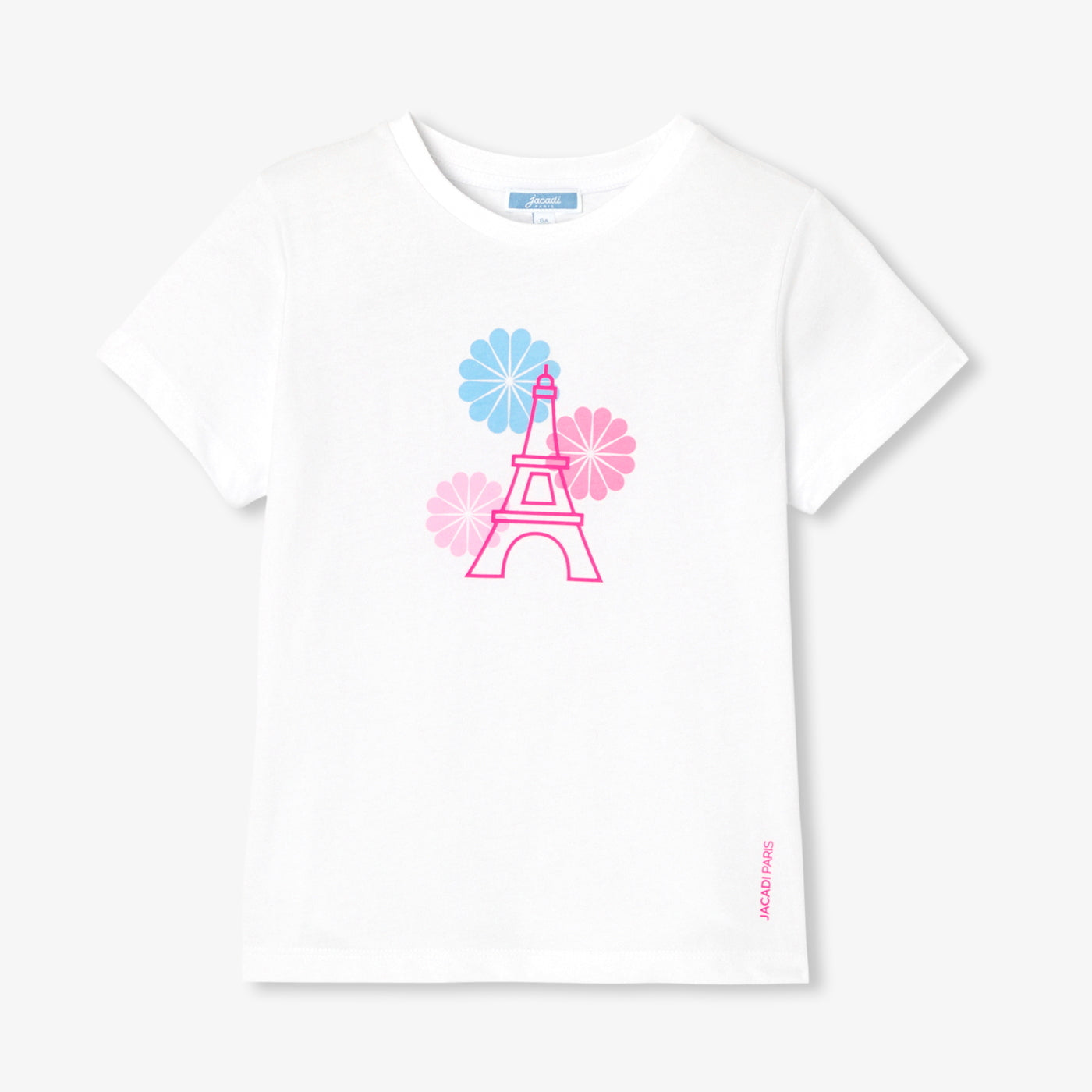 Girl short-sleeved T-shirt - blanc jacadi