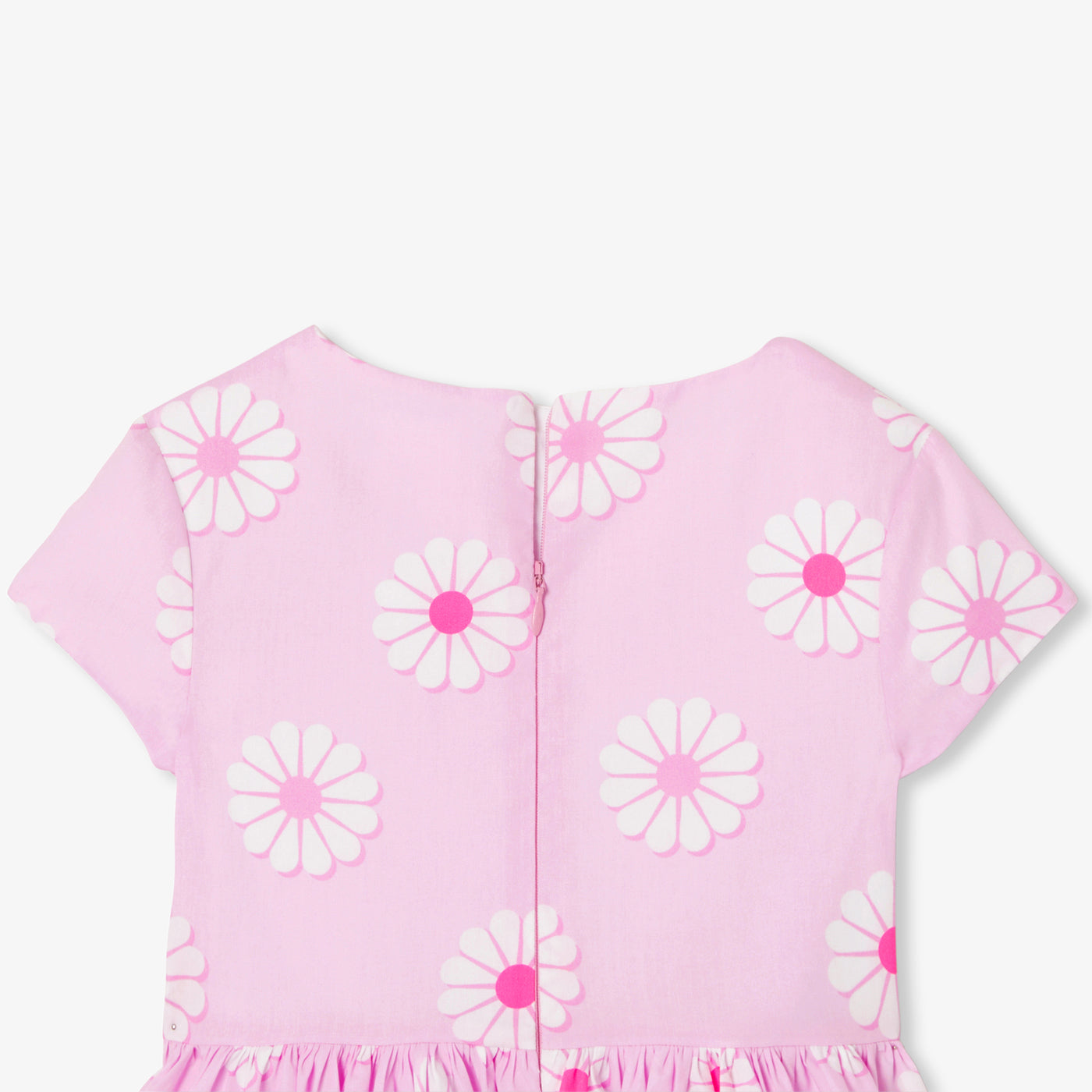 Girl poplin dress - rose/multico