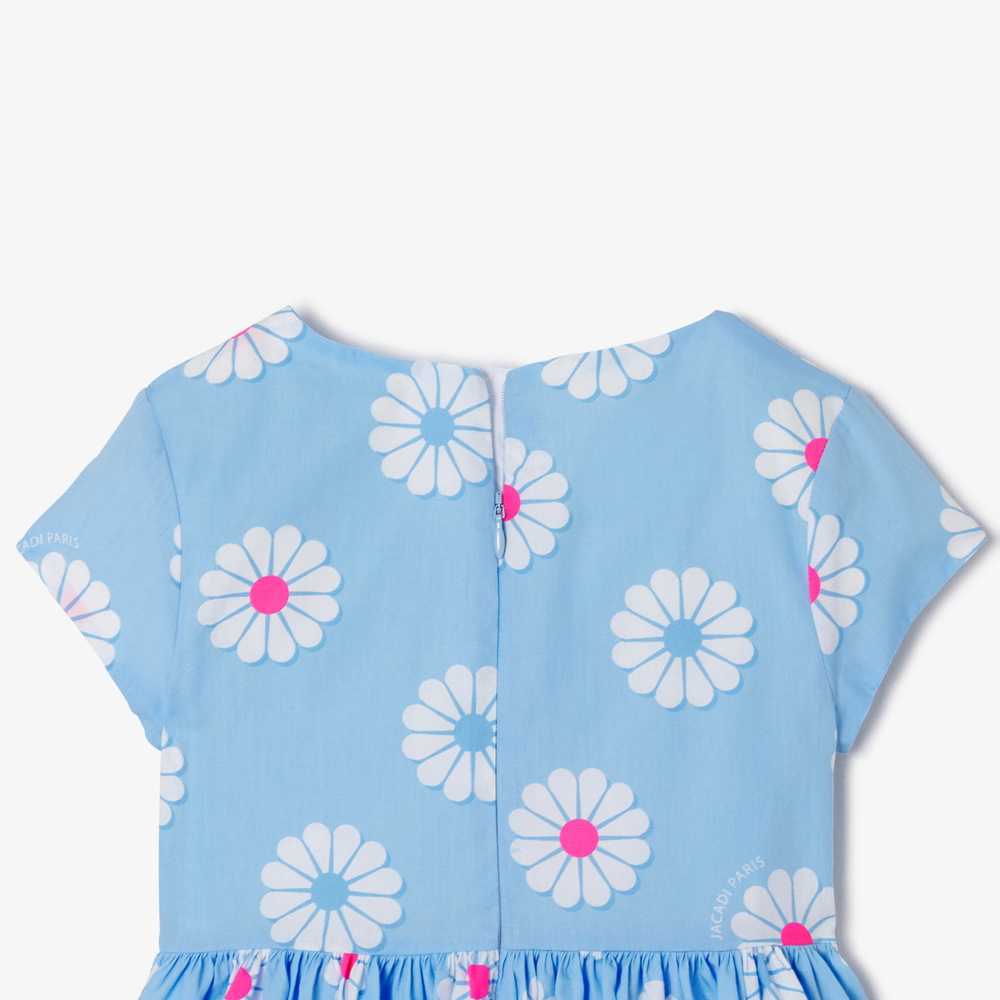 Girl poplin dress - bleu/multico