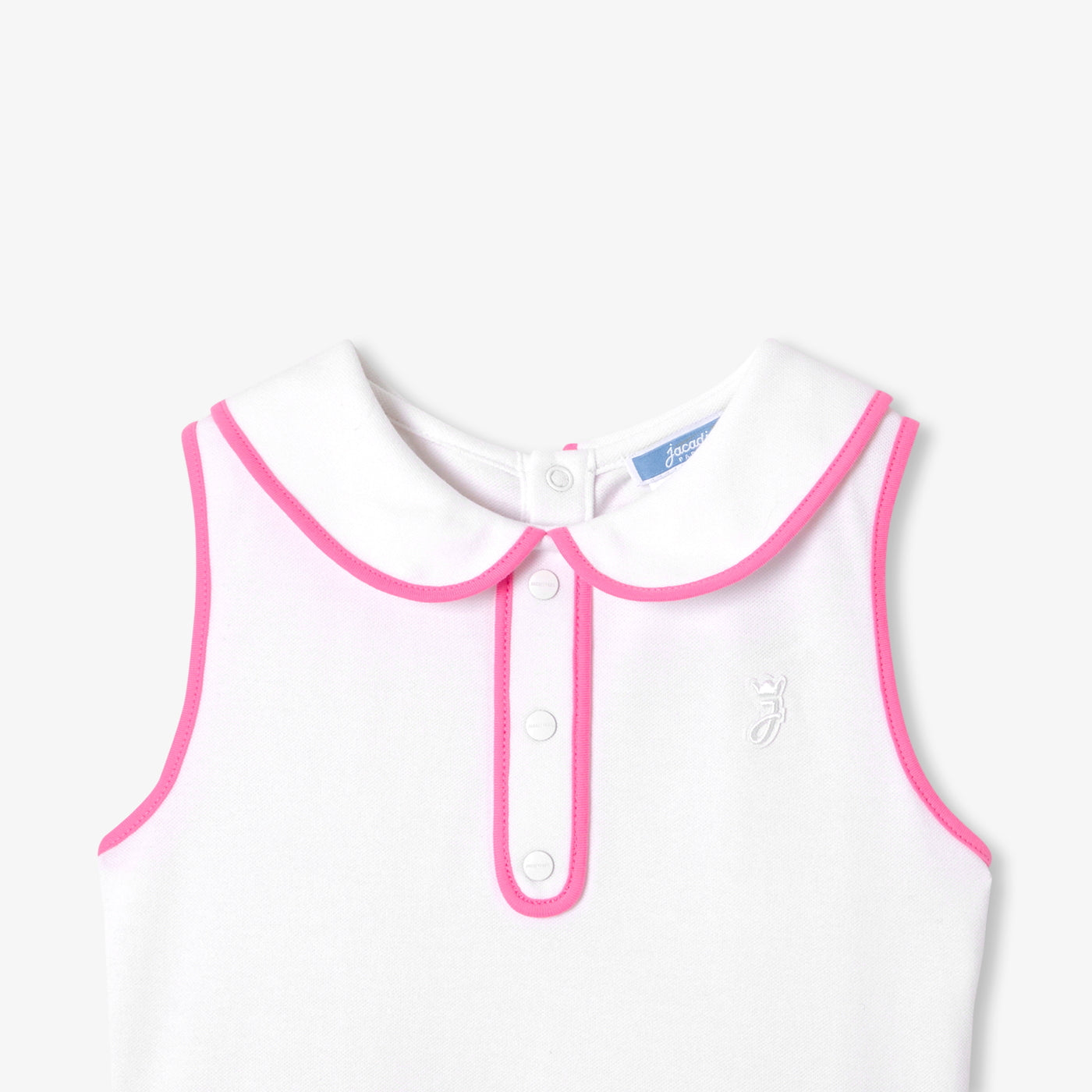 Girl tennis-style dress - blanc/rose
