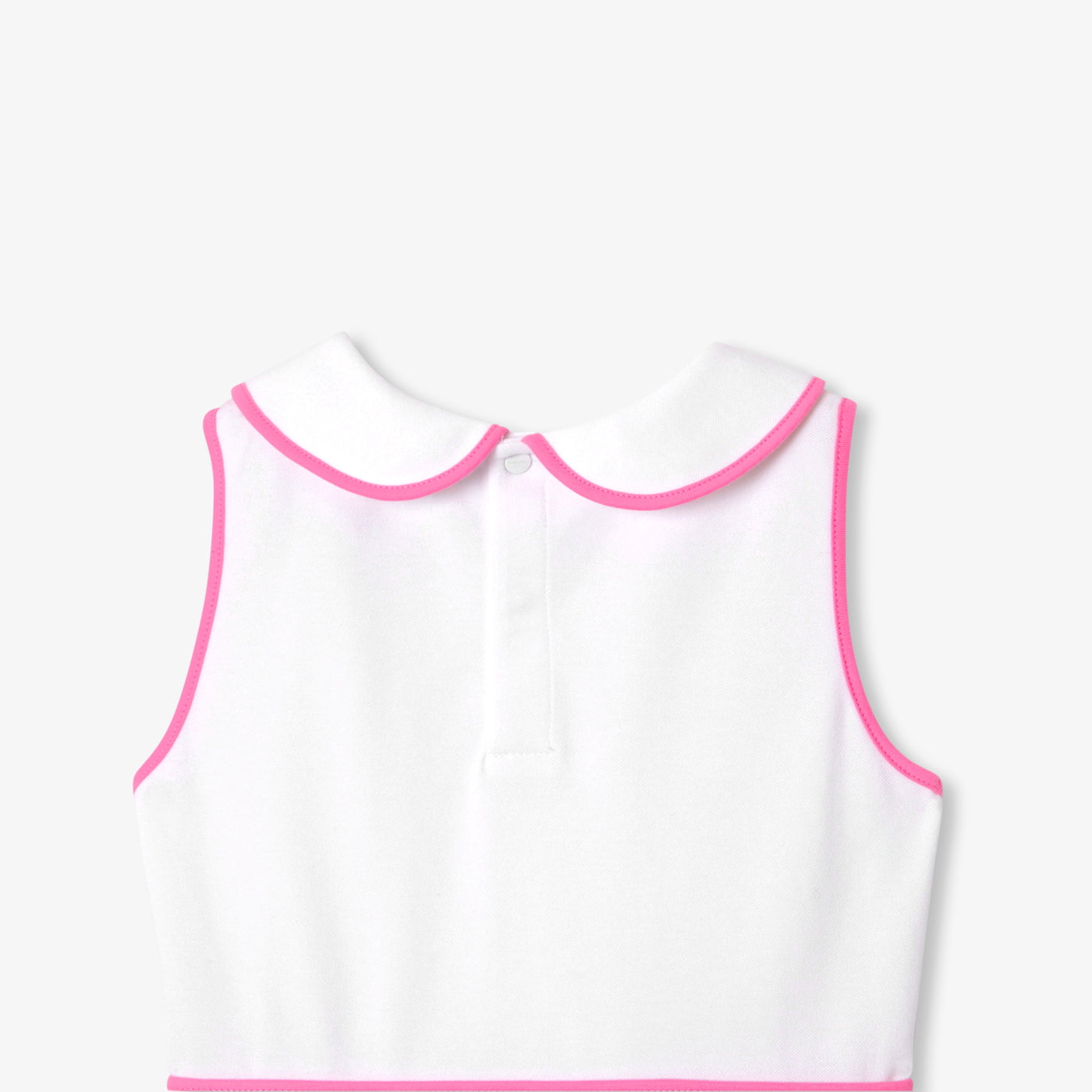 Girl tennis-style dress - blanc/rose