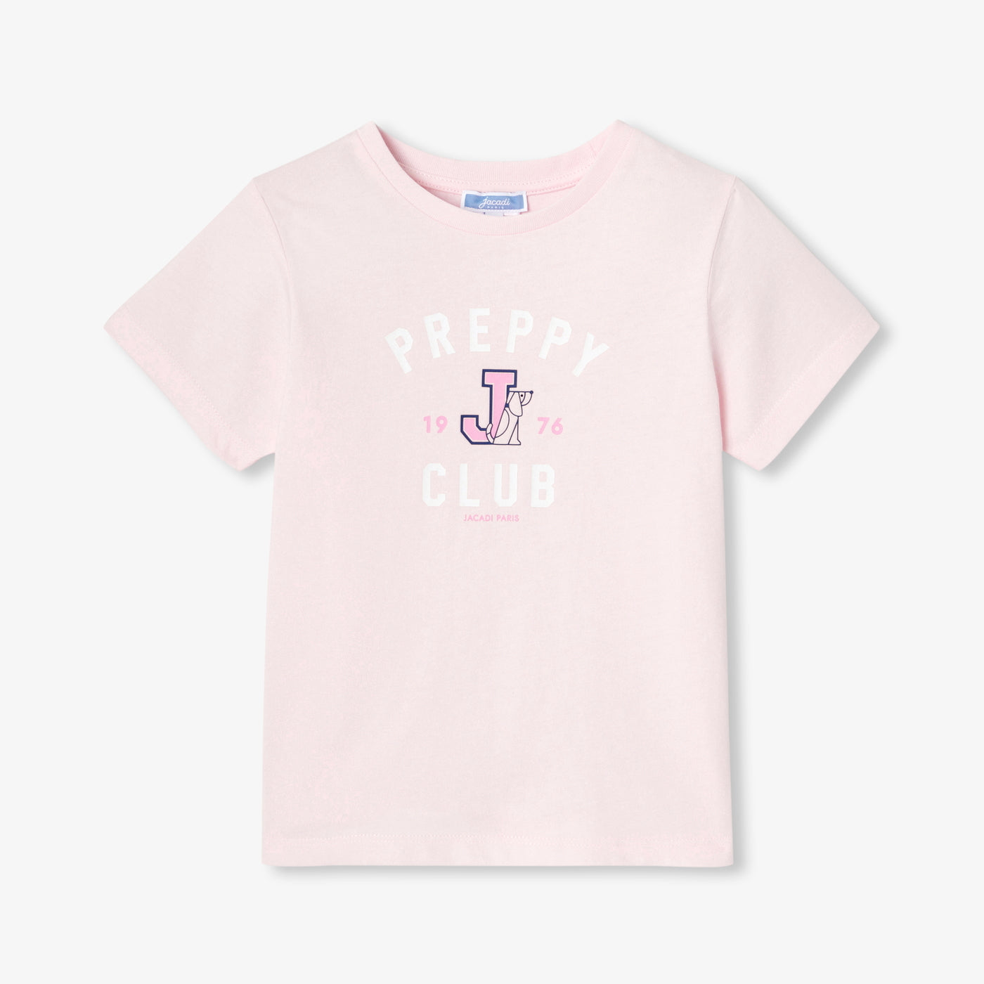 Girl short-sleeved T-shirt - rose poudre jacadi