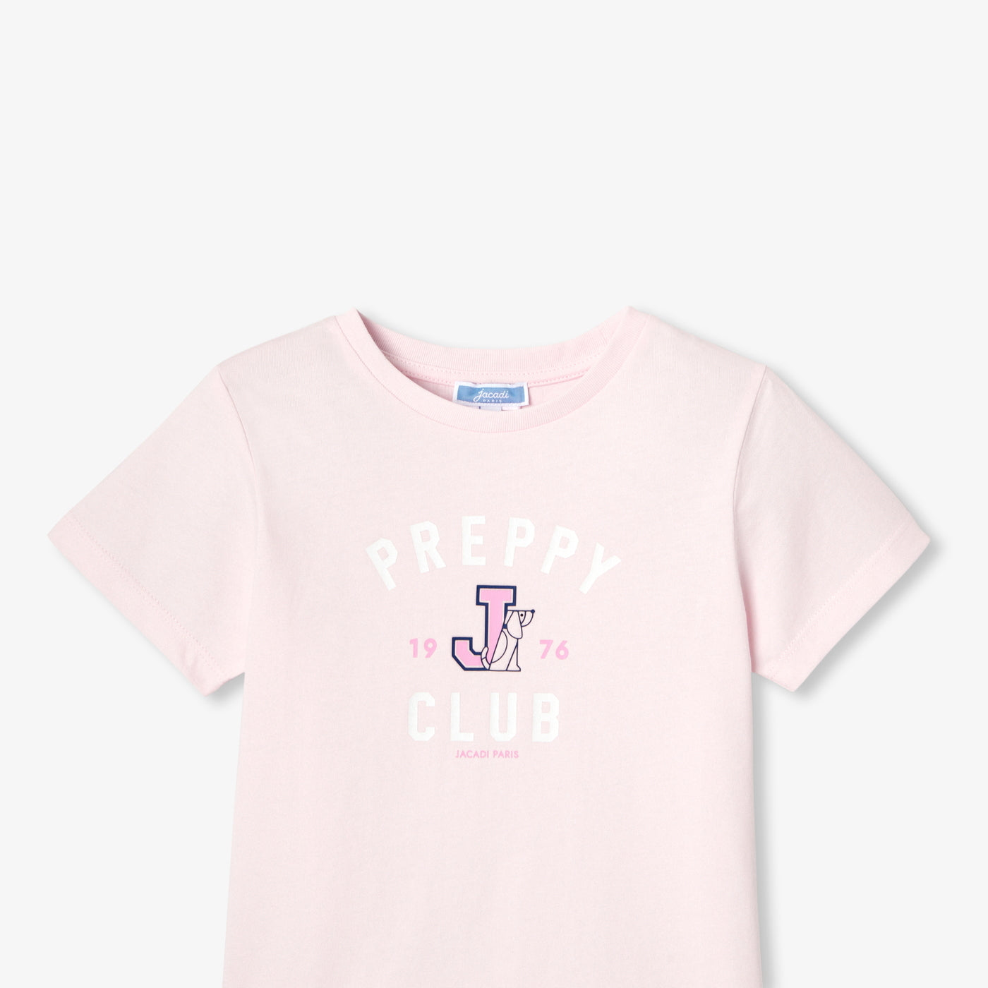 Girl short-sleeved T-shirt - rose poudre jacadi