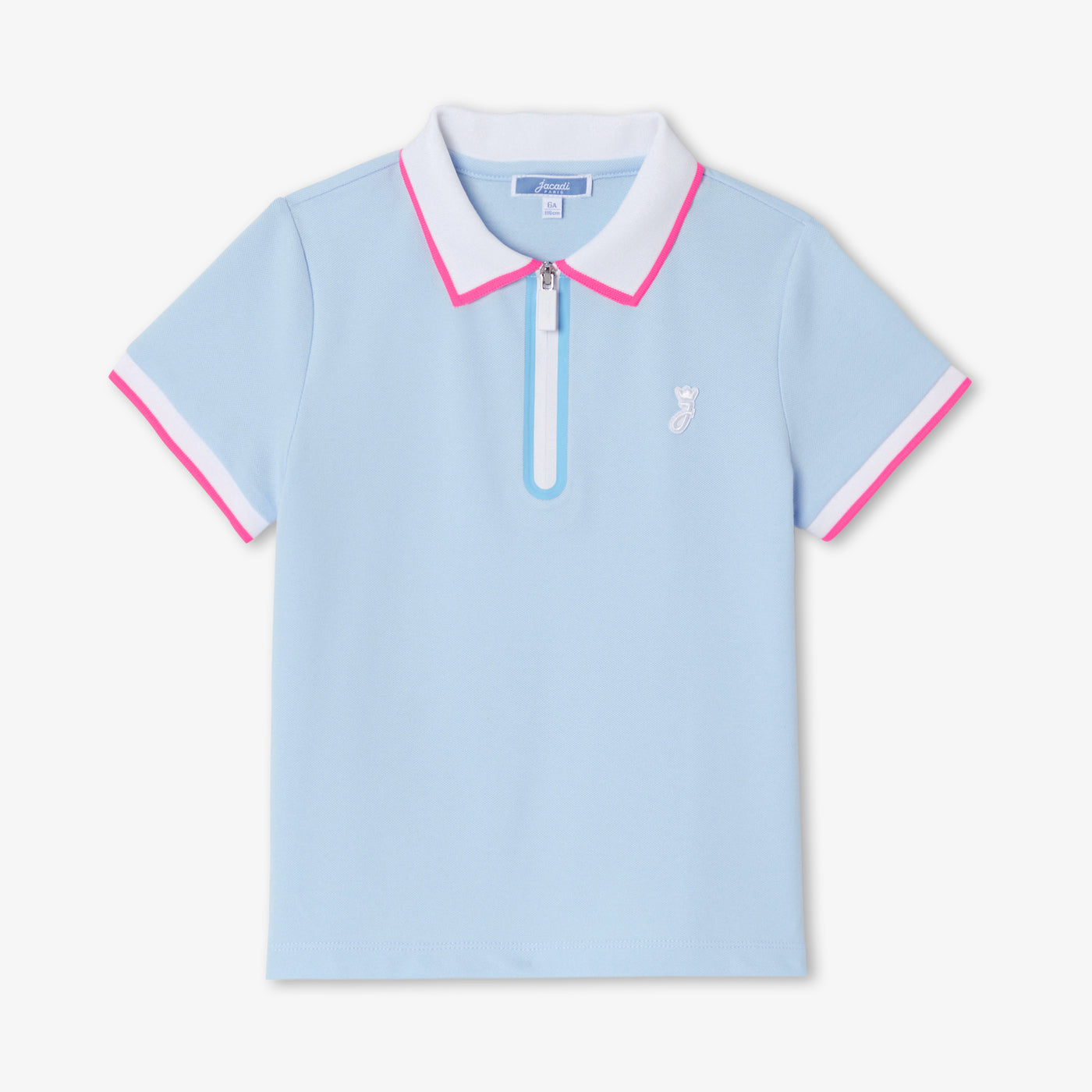Girl short-sleeved polo shirt - nuage