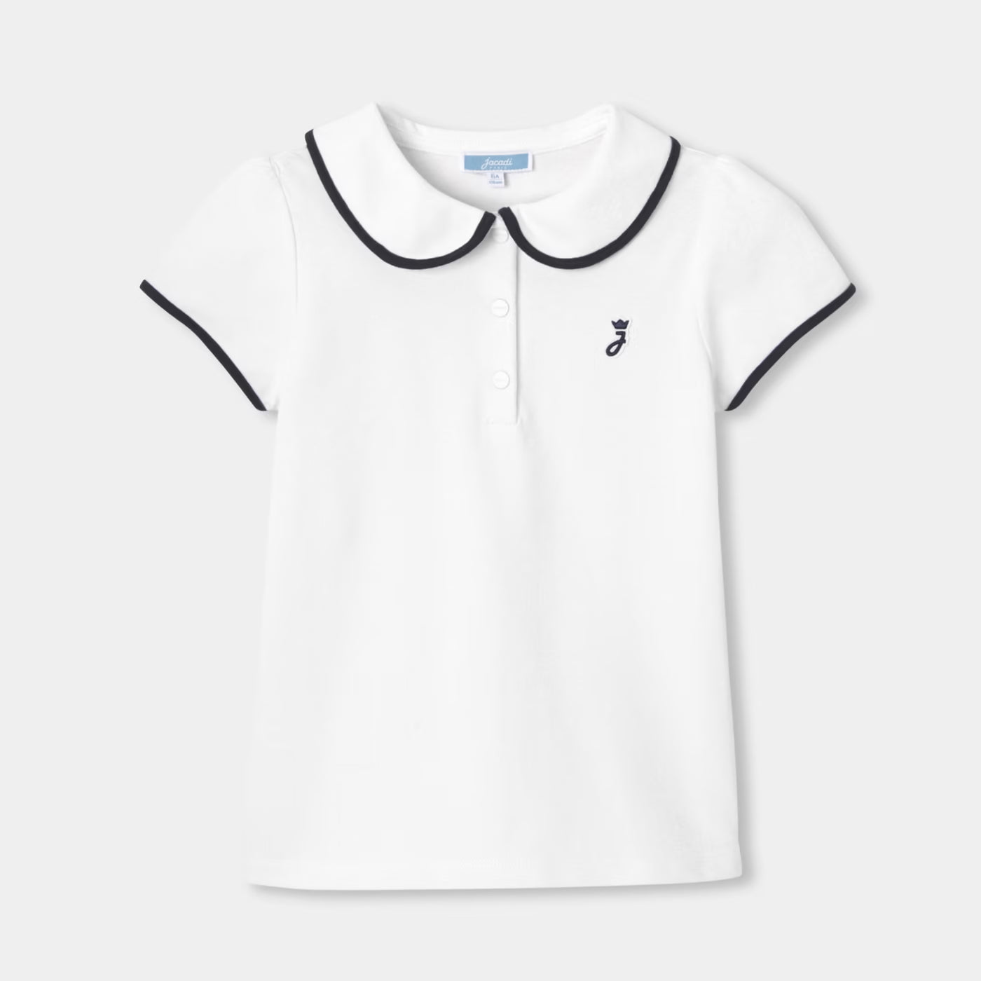 Girl short-sleeved polo shirt - blanc jacadi