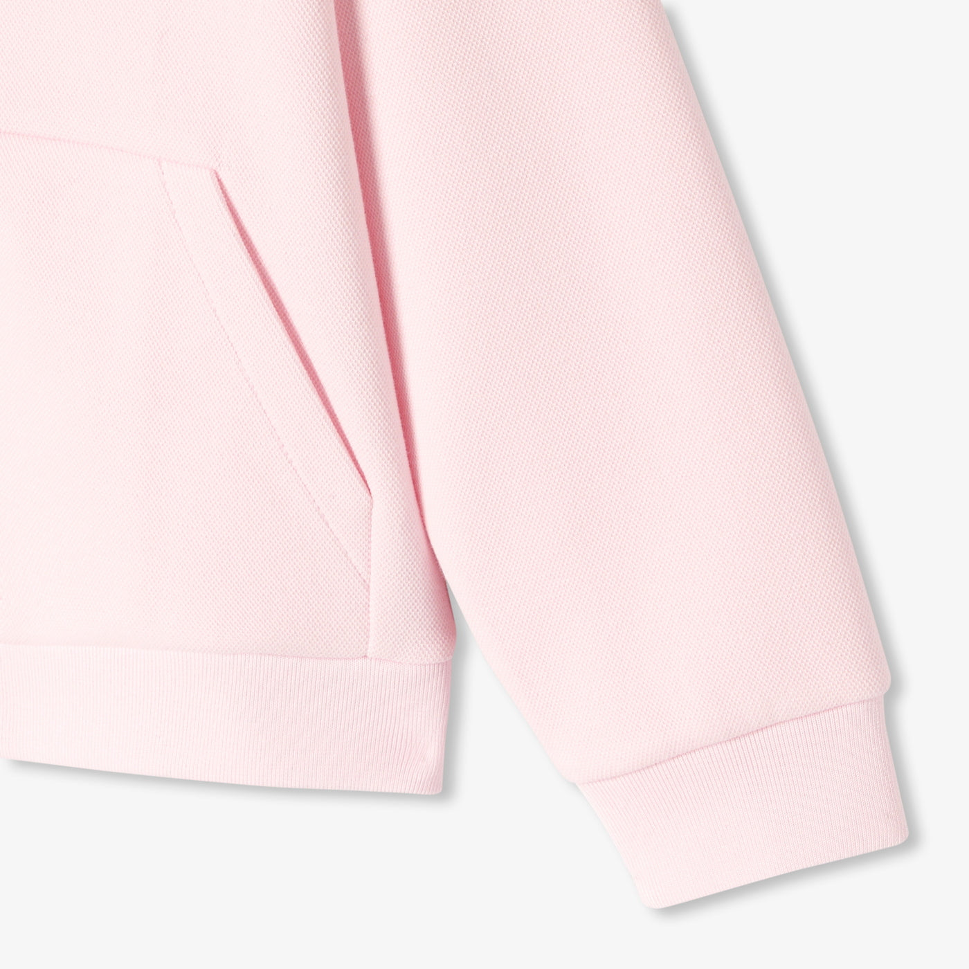 Girl piqué zip-up sweatshirt - rose poudre jacadi