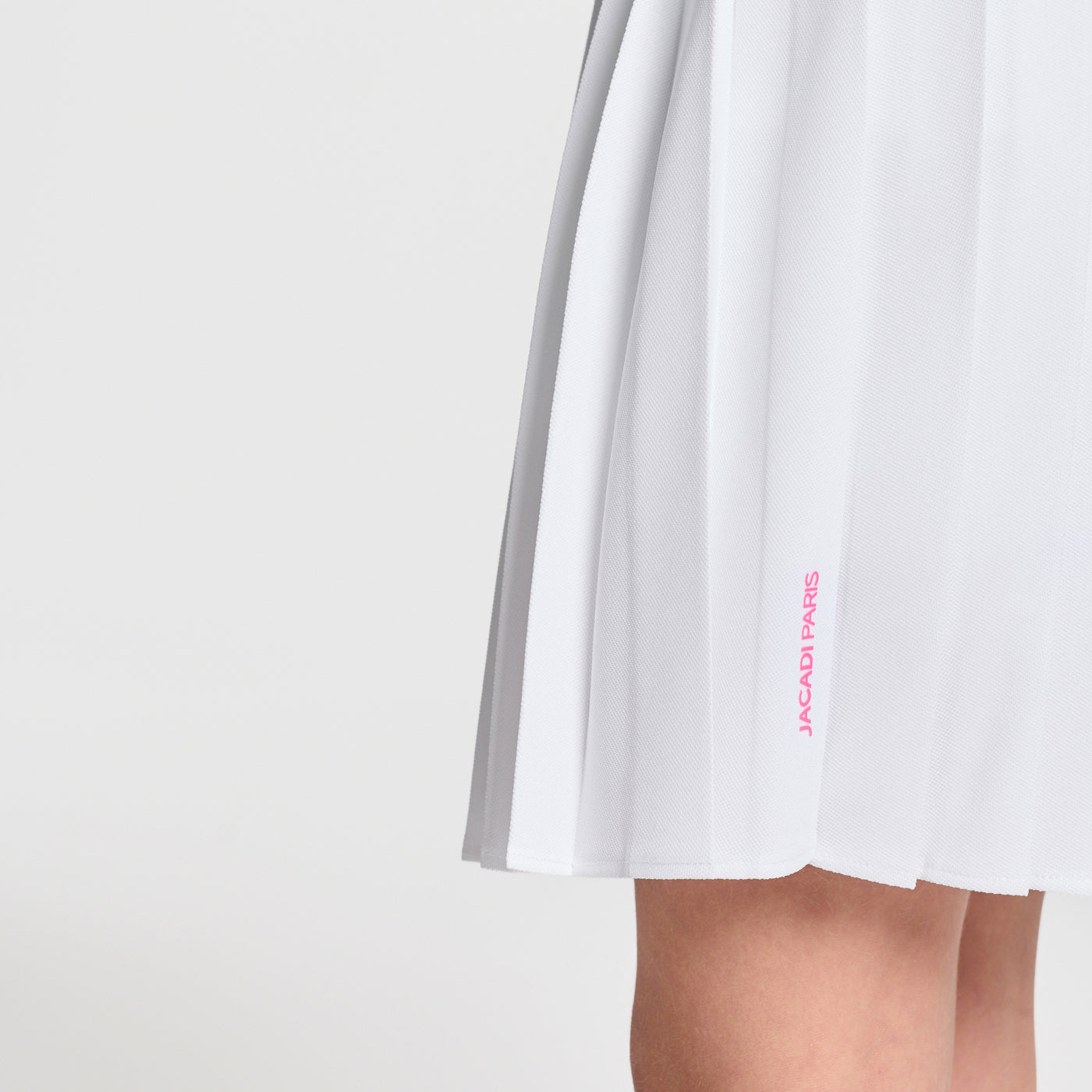 Girl piqué knit pleated skirt - blanc jacadi
