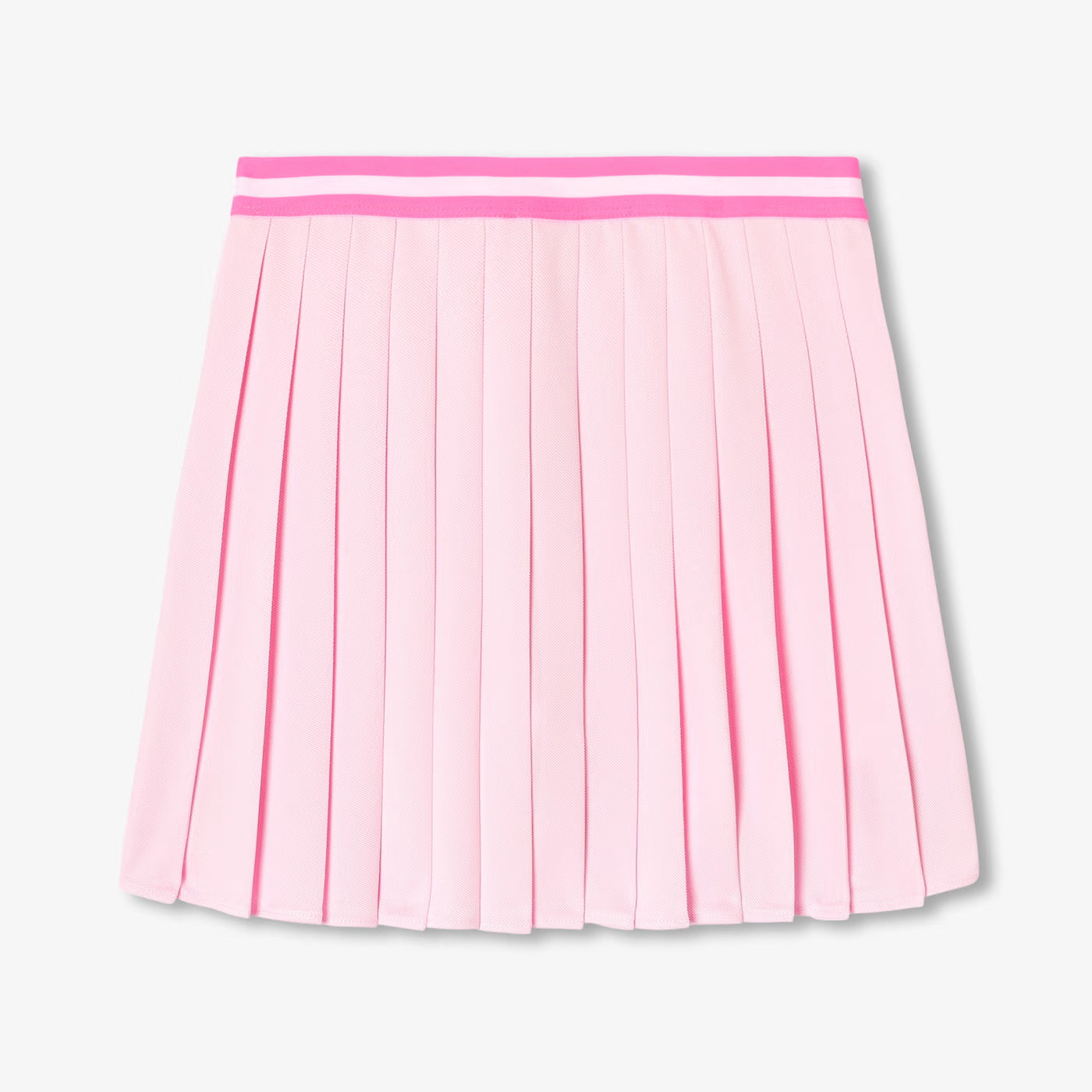 Girl piqué knit pleated skirt - rose poudre jacadi
