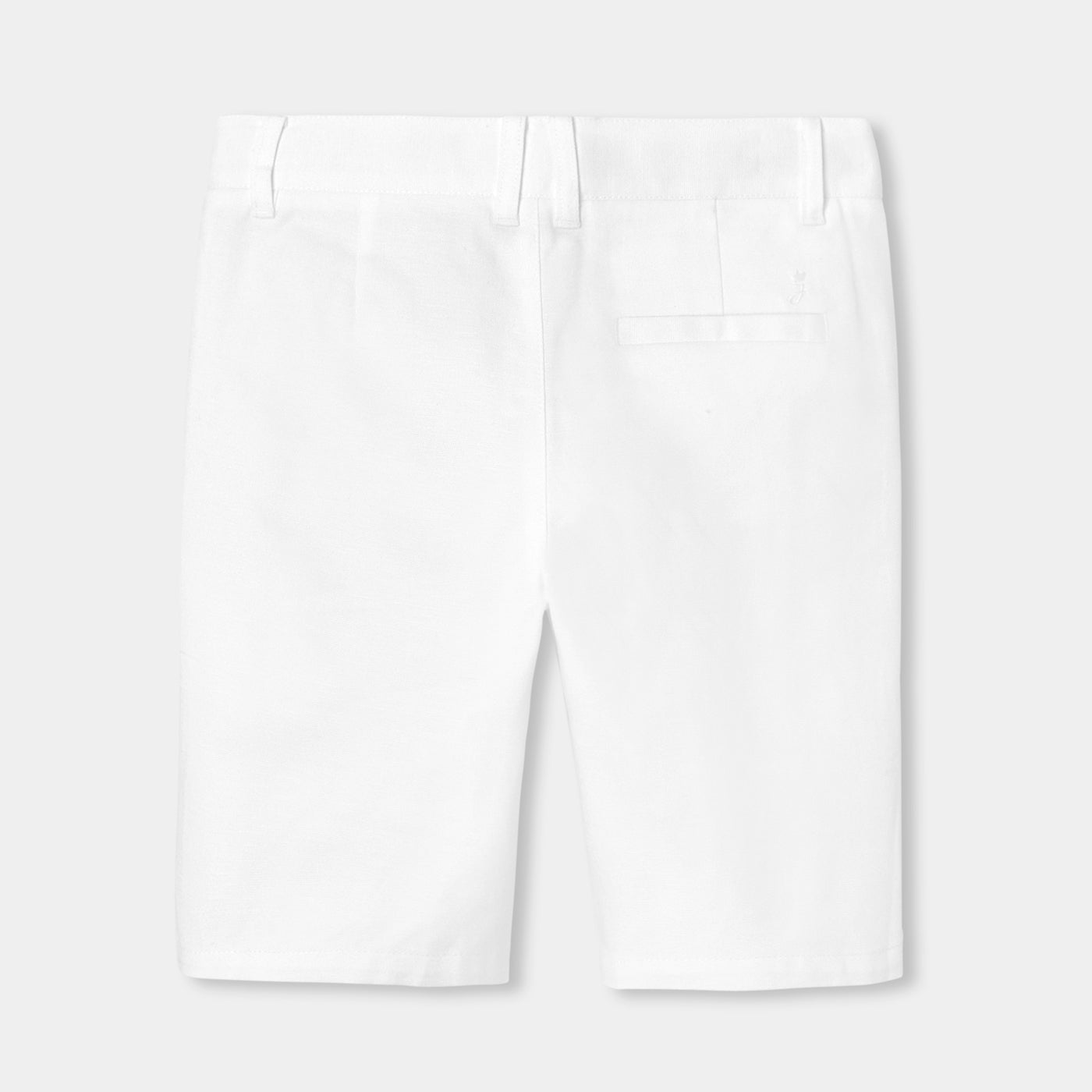 Boy cotton and linen Bermuda shorts - blanc jacadi
