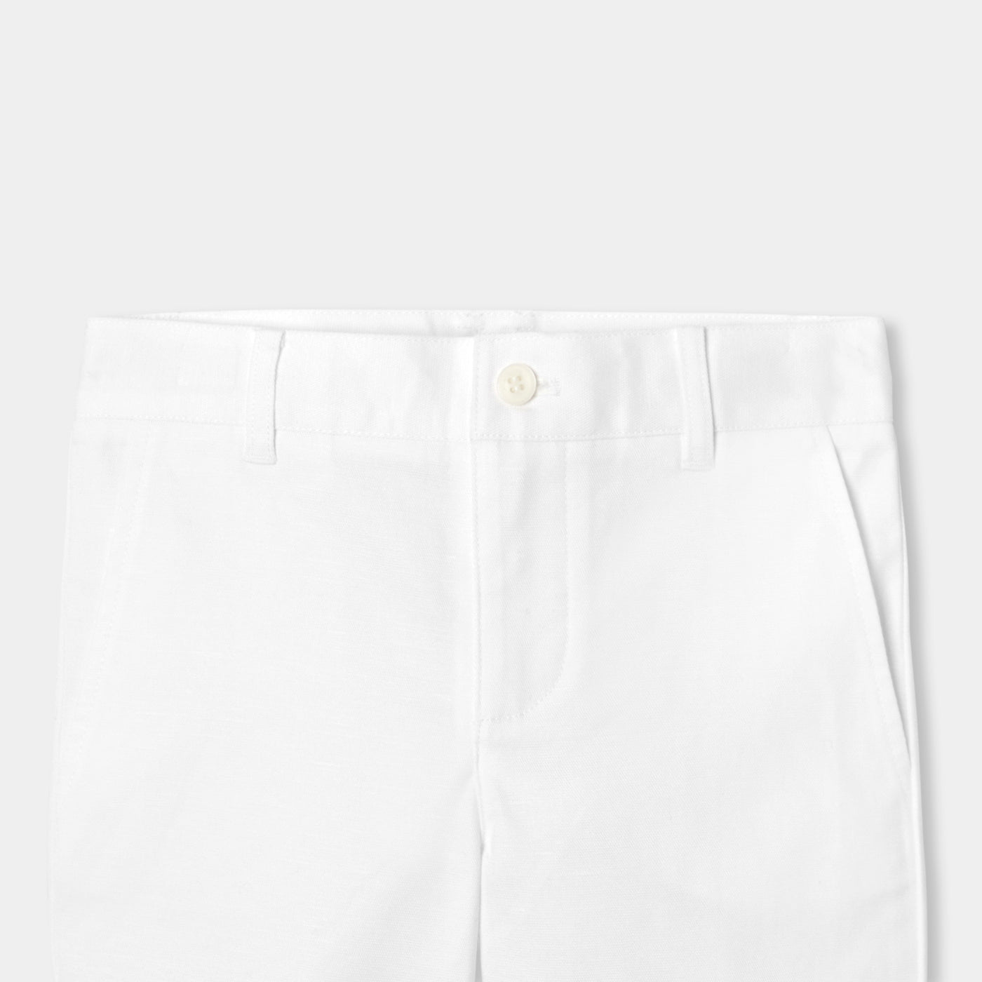 Boy cotton and linen Bermuda shorts - blanc jacadi